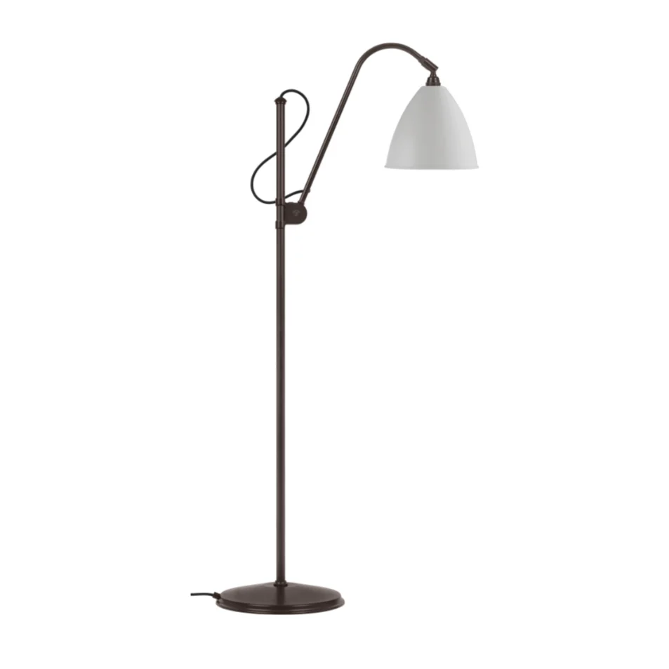 Lampa podłogowa BESTLITE BL3 czarny z białym kloszem