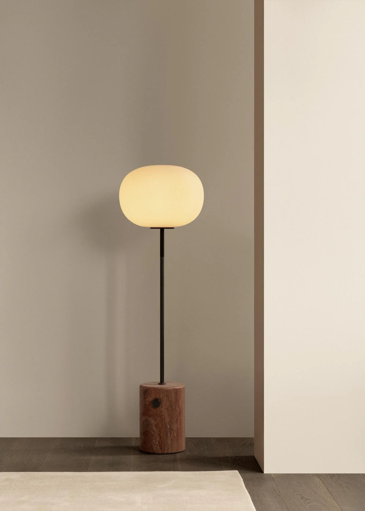 Lampa podłogowa JWDA czerwony trawertyn - Image 2