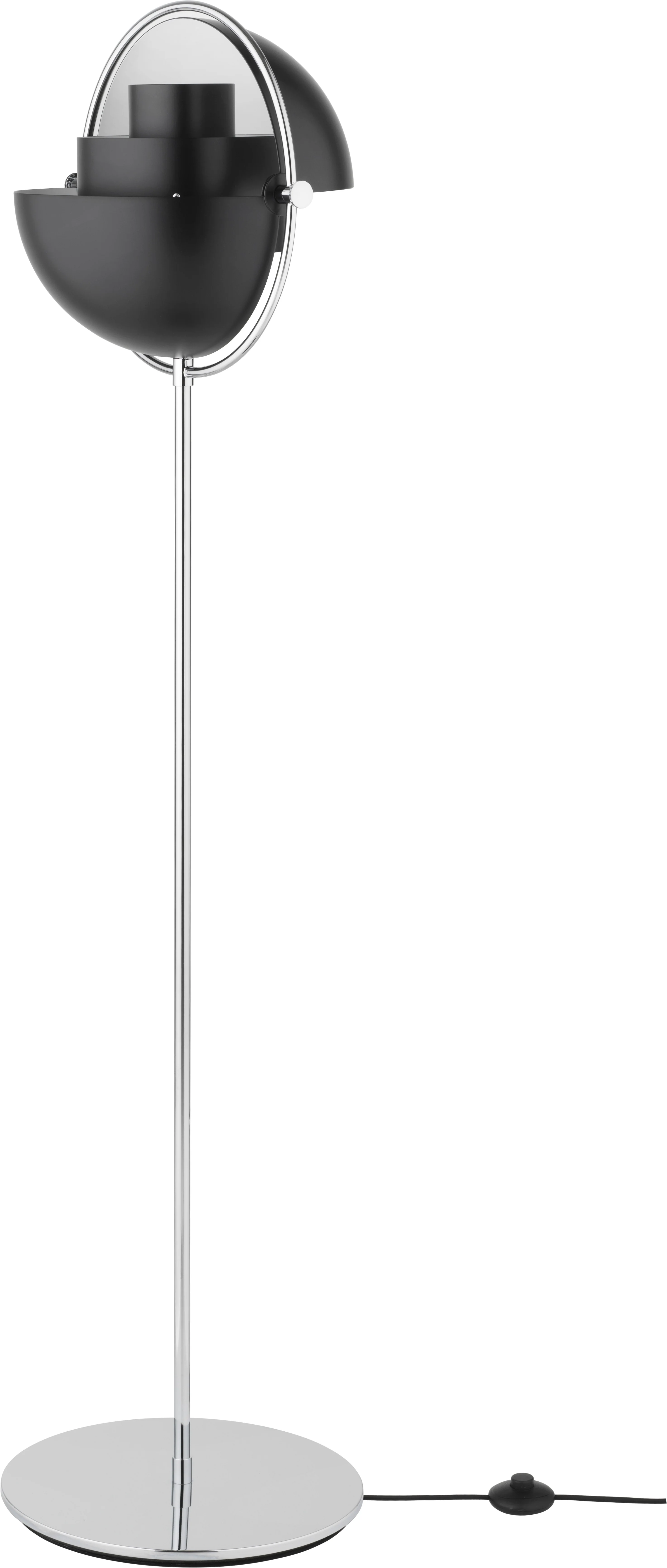 Lampa podłogowa MULTI-LITE czarny z chromowaną podstawą - Image 3