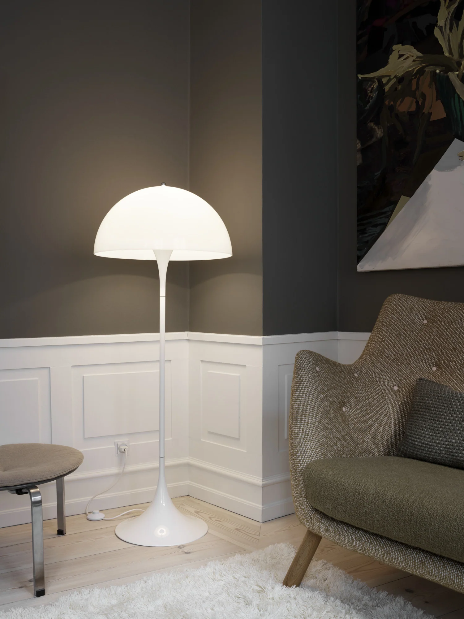 Lampa podłogowa PANTHELLA biały - Image 5