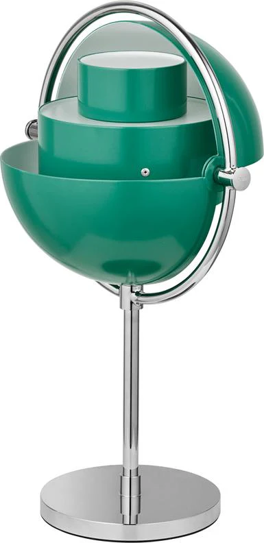 Lampa przenośna MULTI-LITE zielony butelkowy z chromowaną podstawą - Image 5