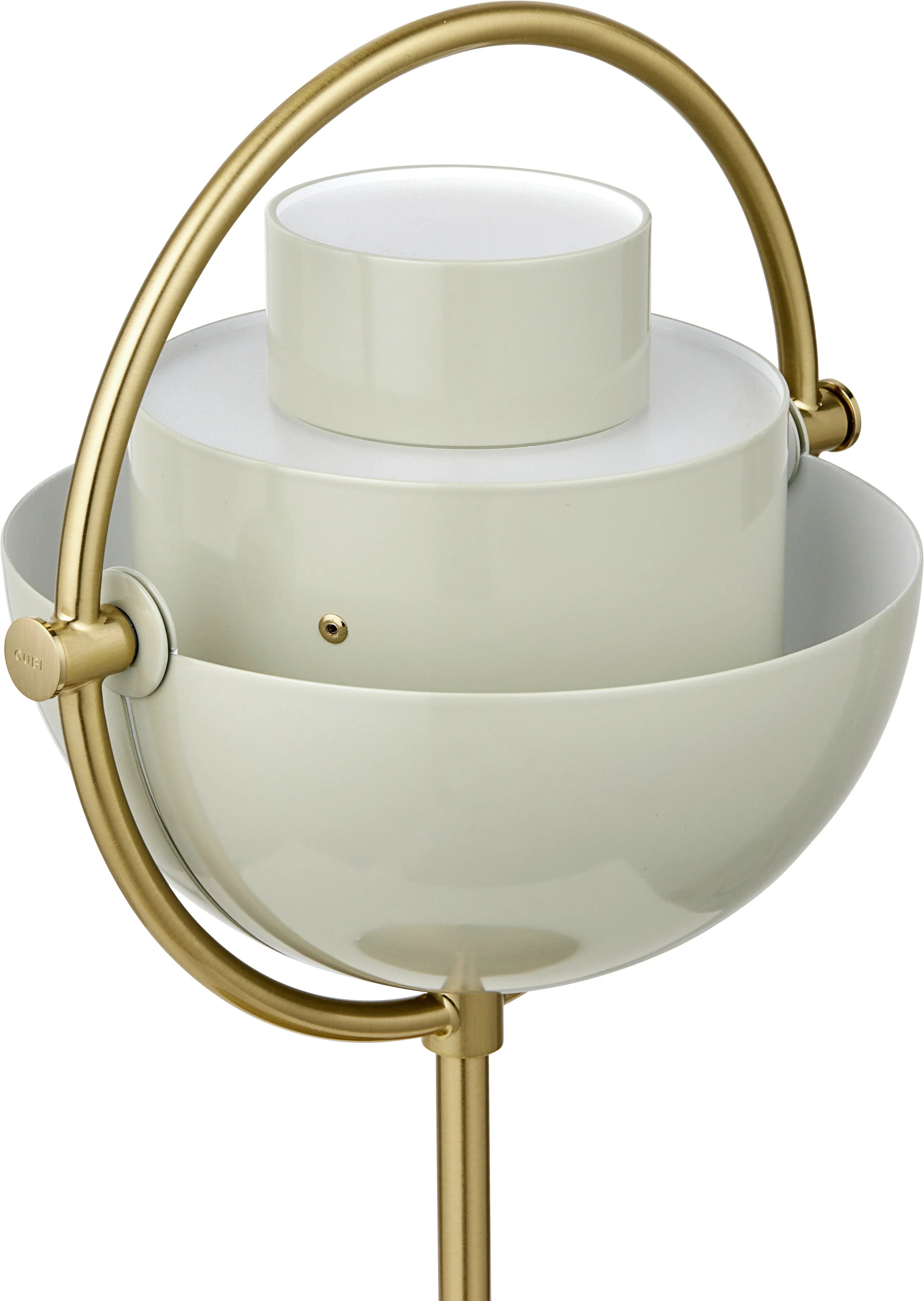 Lampa przenośna MULTI-LITE kremowy z mosiężną podstawą - Image 5