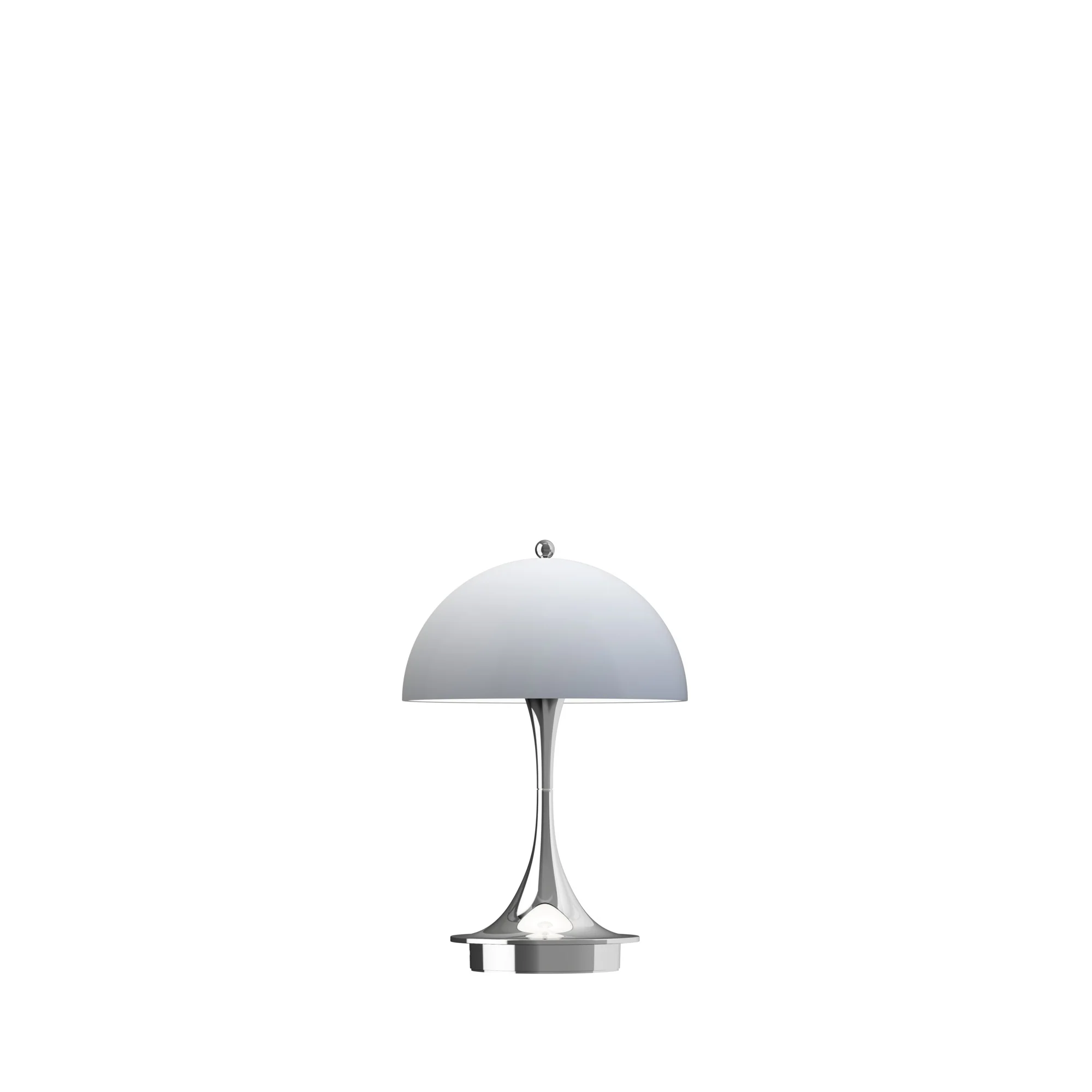 Lampa przenośna PANTHELLA 160 szaroniebieski opal z chromowaną podstawą - Image 3