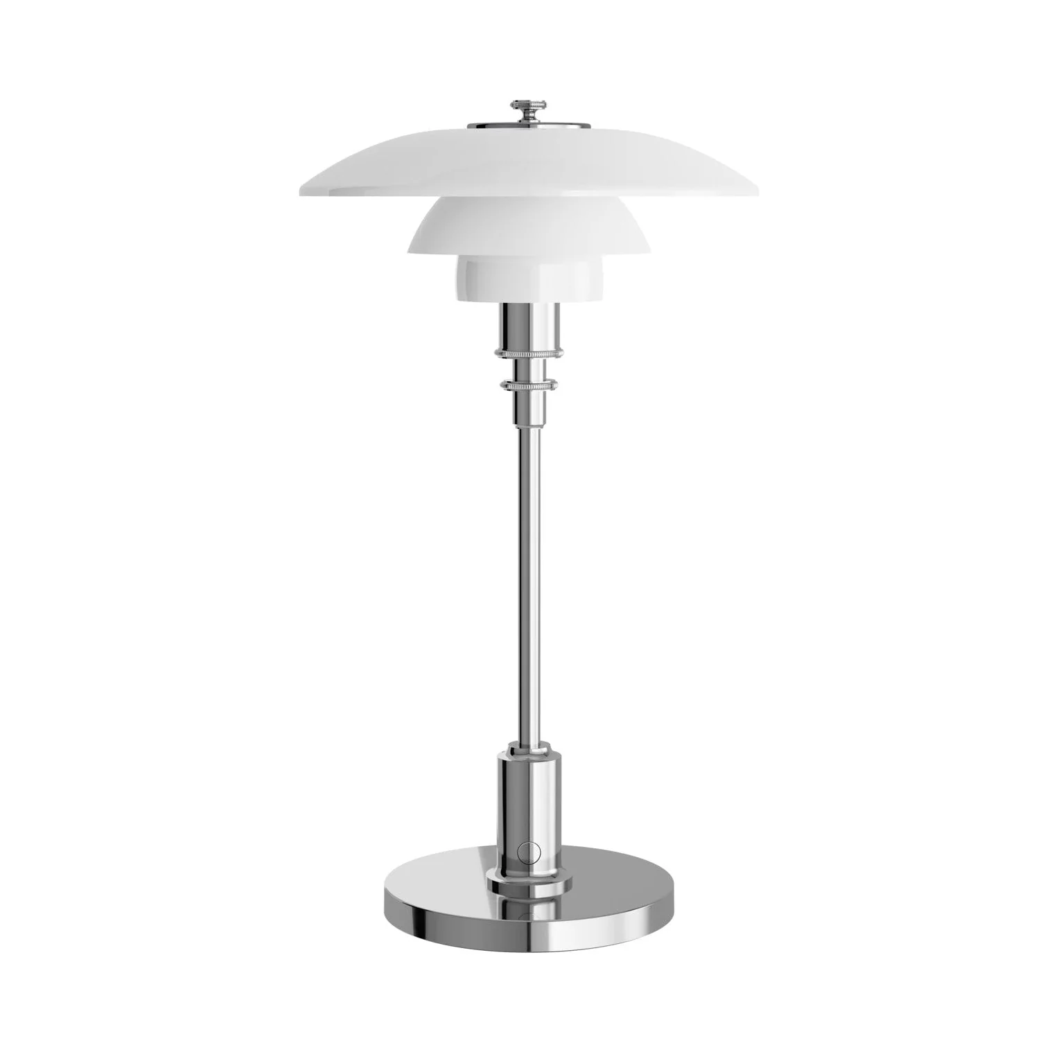 Lampa przenośna PH 2/1 biały z chromowaną podstawą