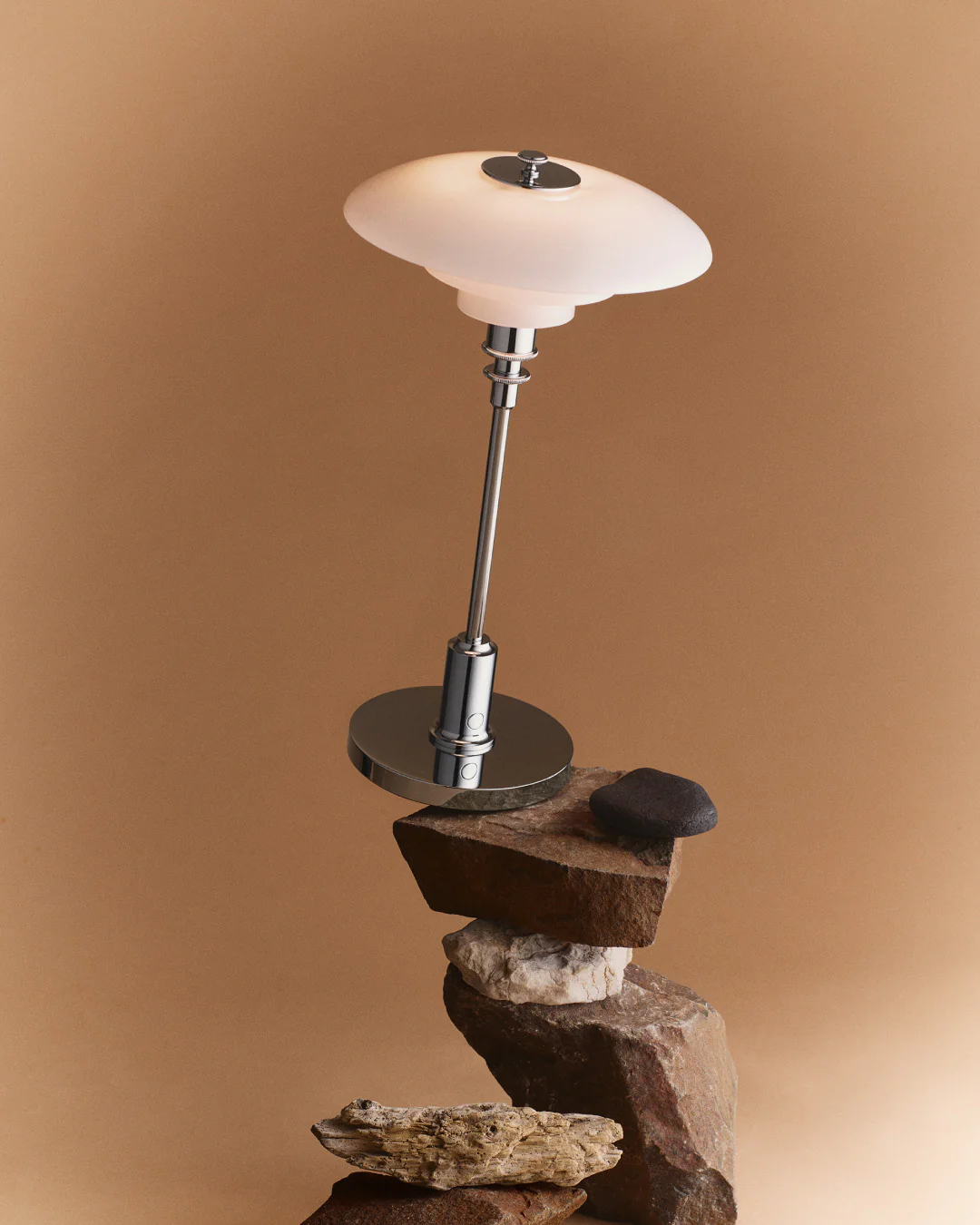 Lampa przenośna PH 2/1 biały z chromowaną podstawą - Image 2
