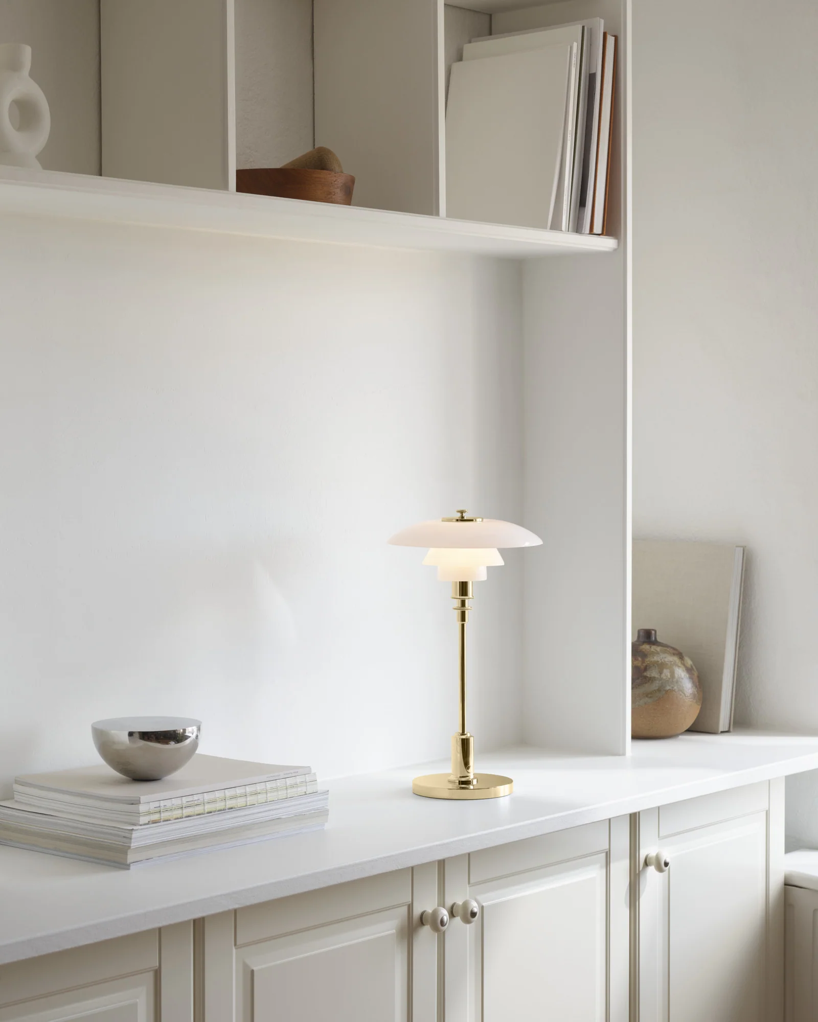 Lampa przenośna PH 2/1 biały z mosiężną podstawą - Image 23