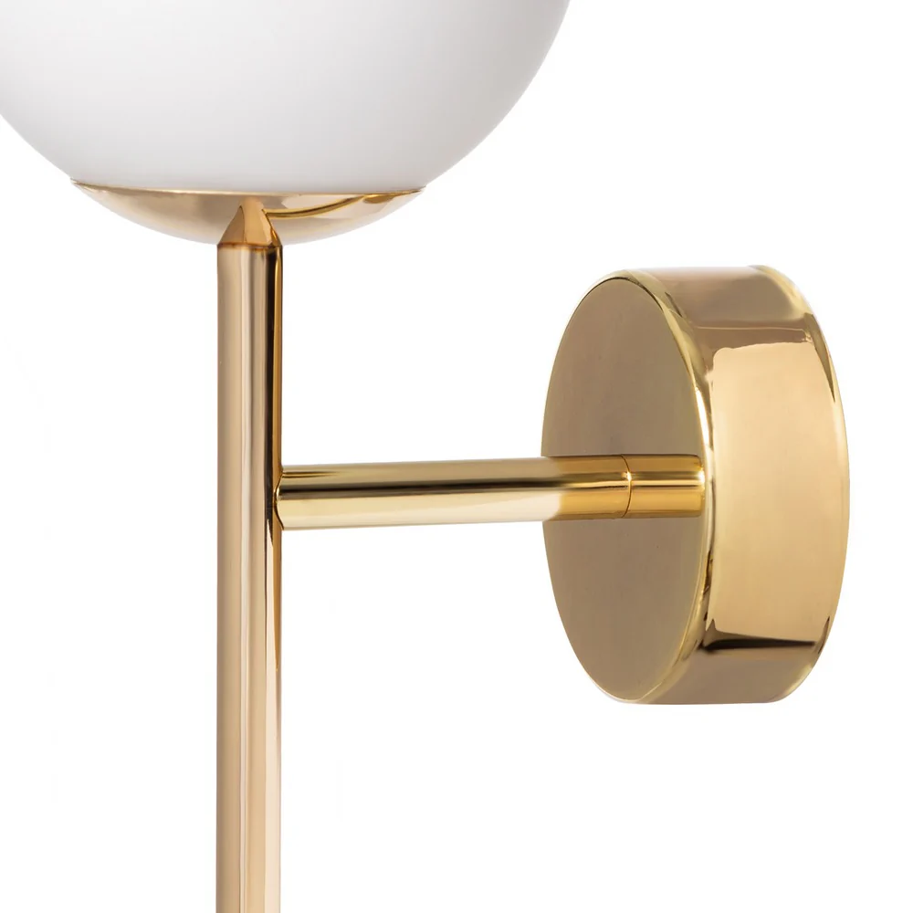 Lampa ścienna ASTRA DECO złoty z białym kloszem - Image 3