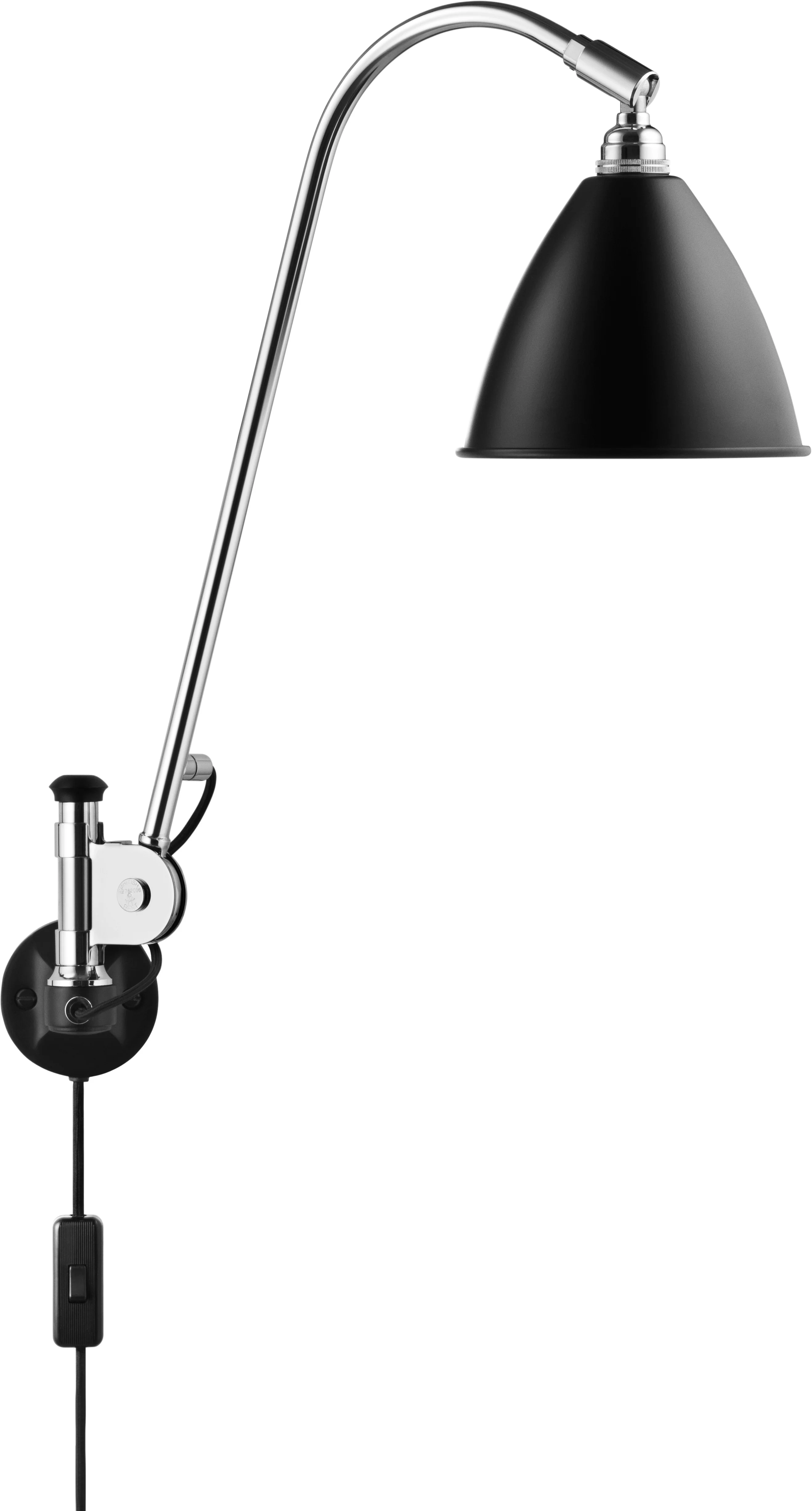 Lampa ścienna BESTLITE BL5 chrom z czarnym kloszem - Image 3