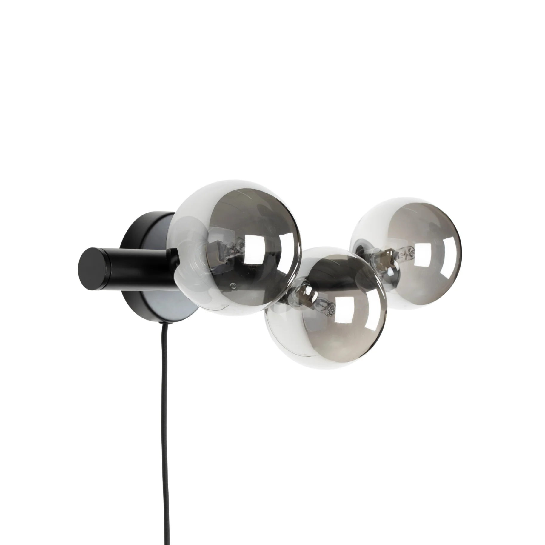 Lampa ścienna trzypunktowa MONICA dymione szkło