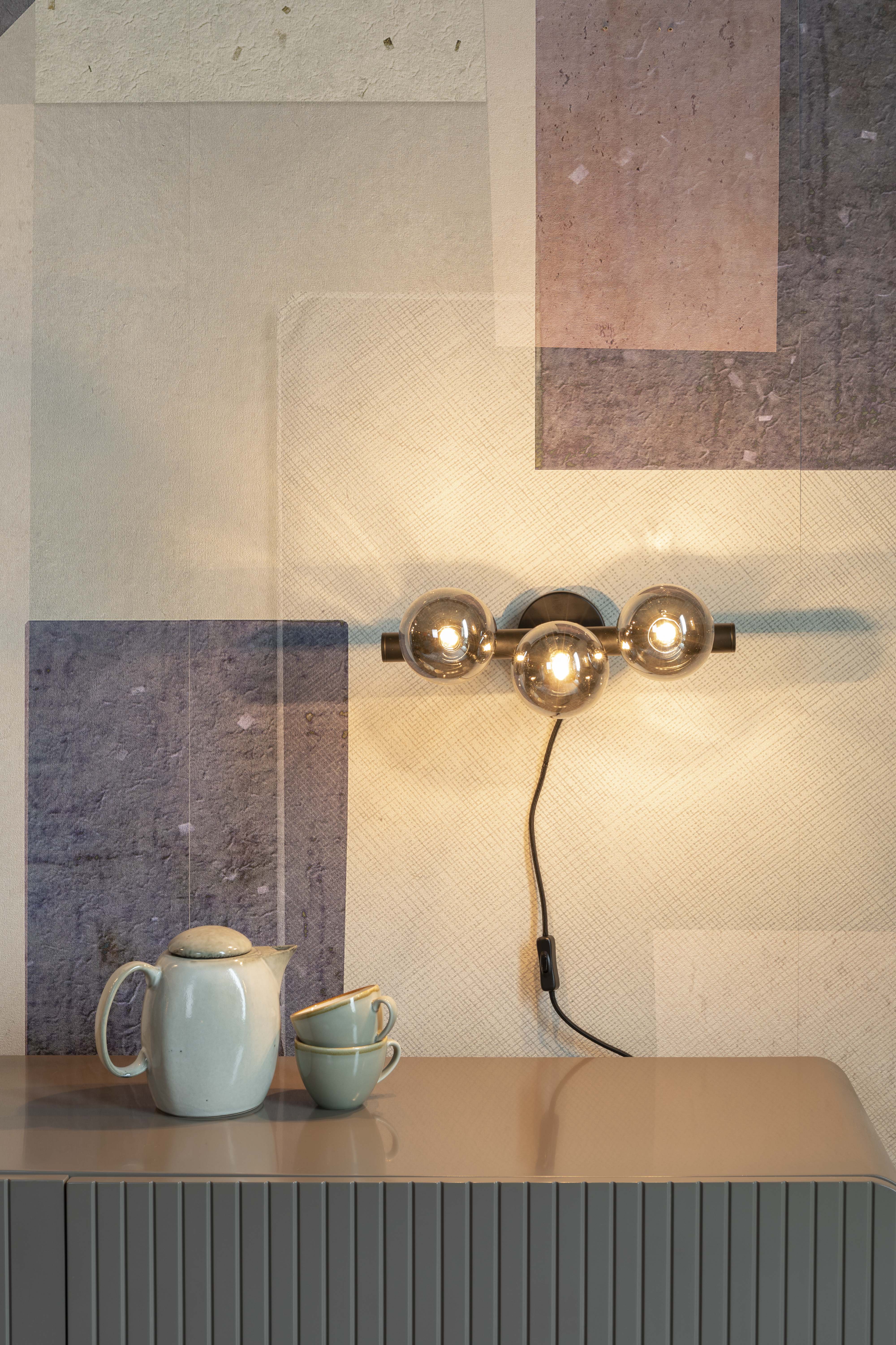 Lampa ścienna trzypunktowa MONICA dymione szkło - Image 3