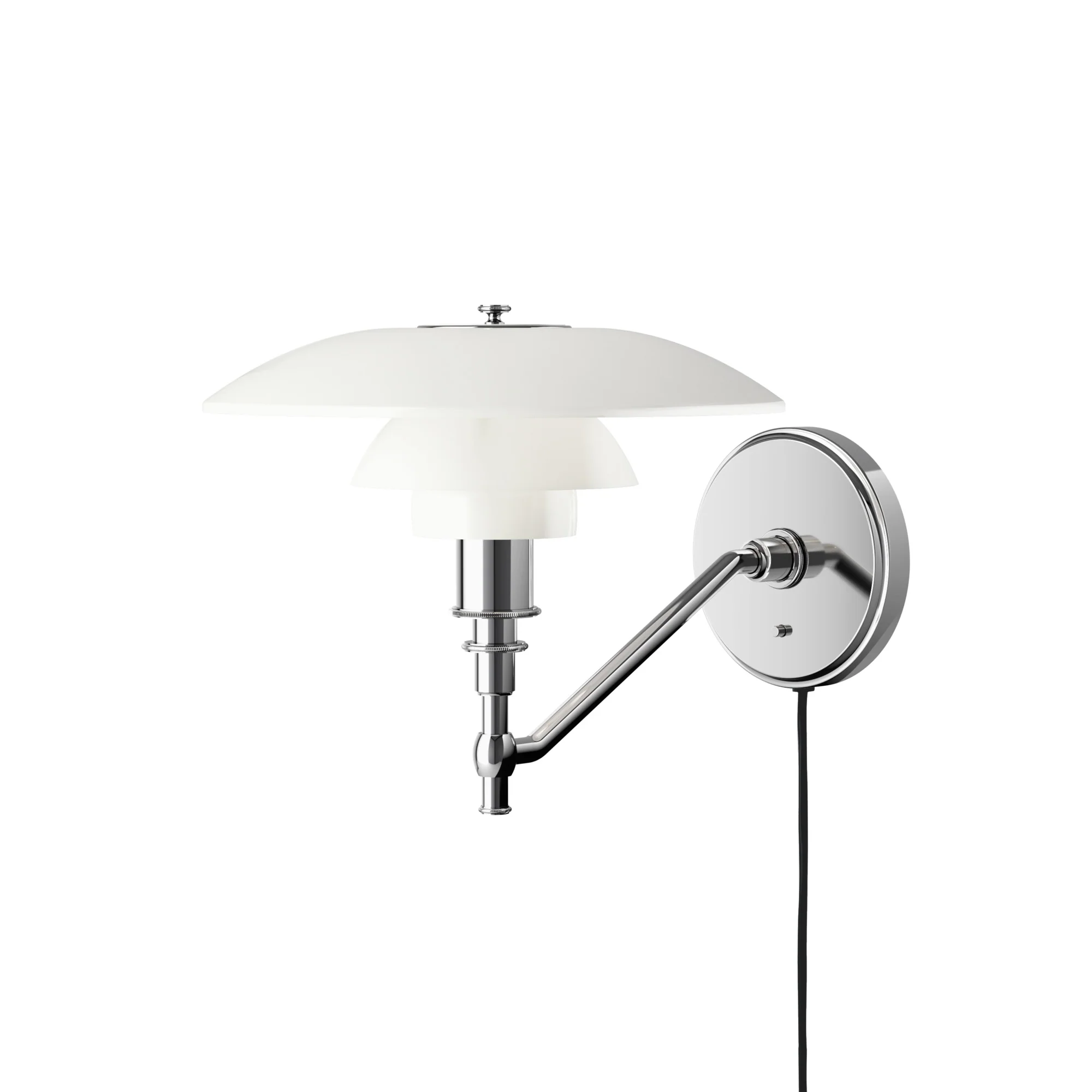 Lampa ścienna PH 3/2 biały z chromowaną podstawą - Image 3