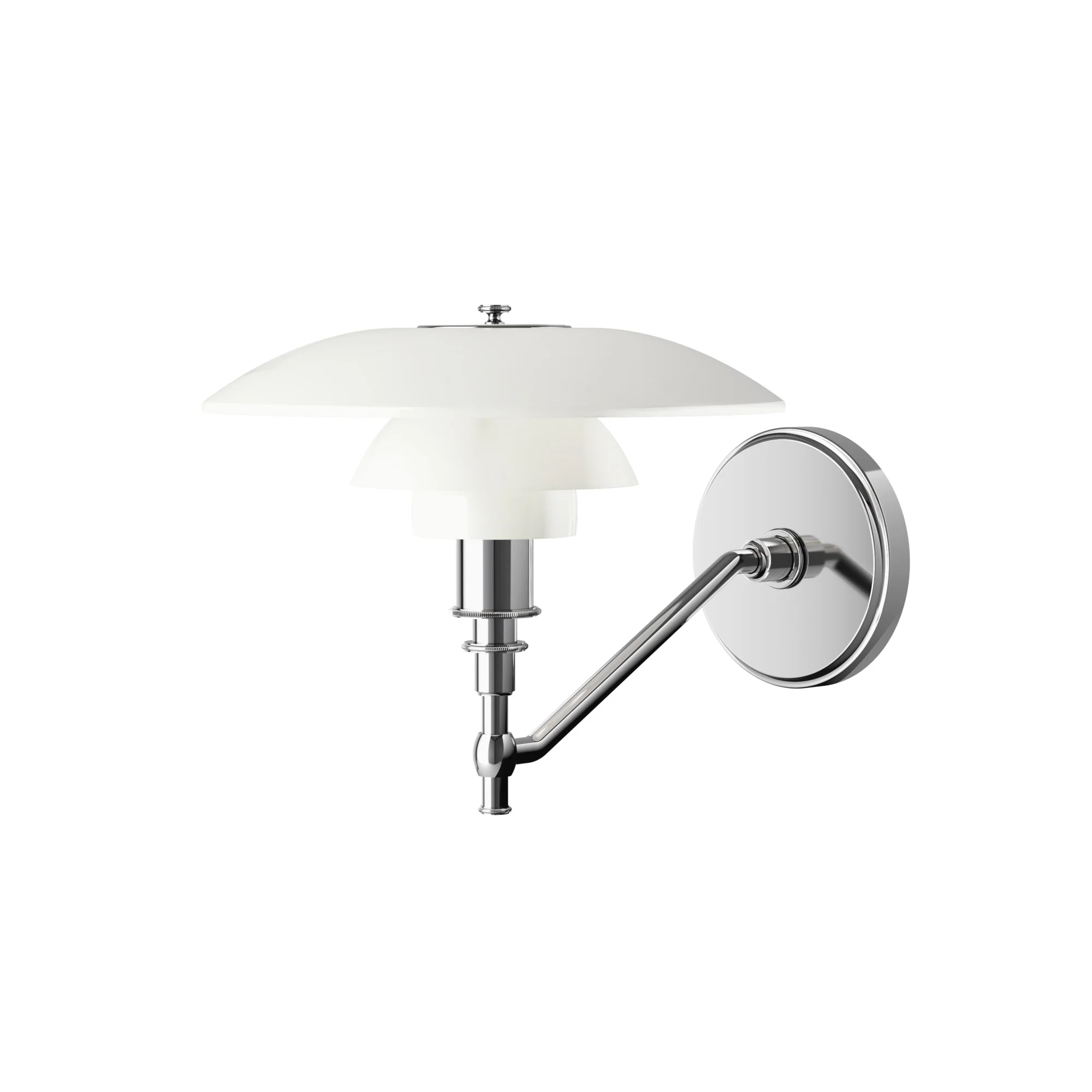 Lampa ścienna PH 3/2 biały z chromowaną podstawą - Image 5