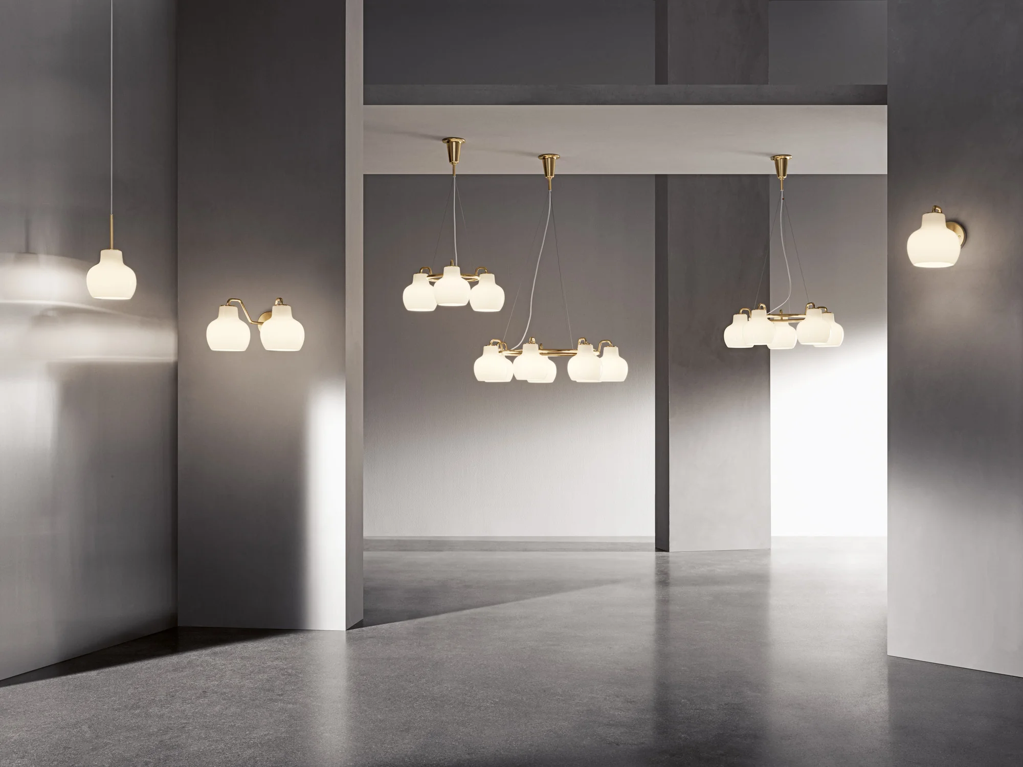 Lampa ścienna VL RING CROWN 1 biały z mosiężną podstawą - Image 8