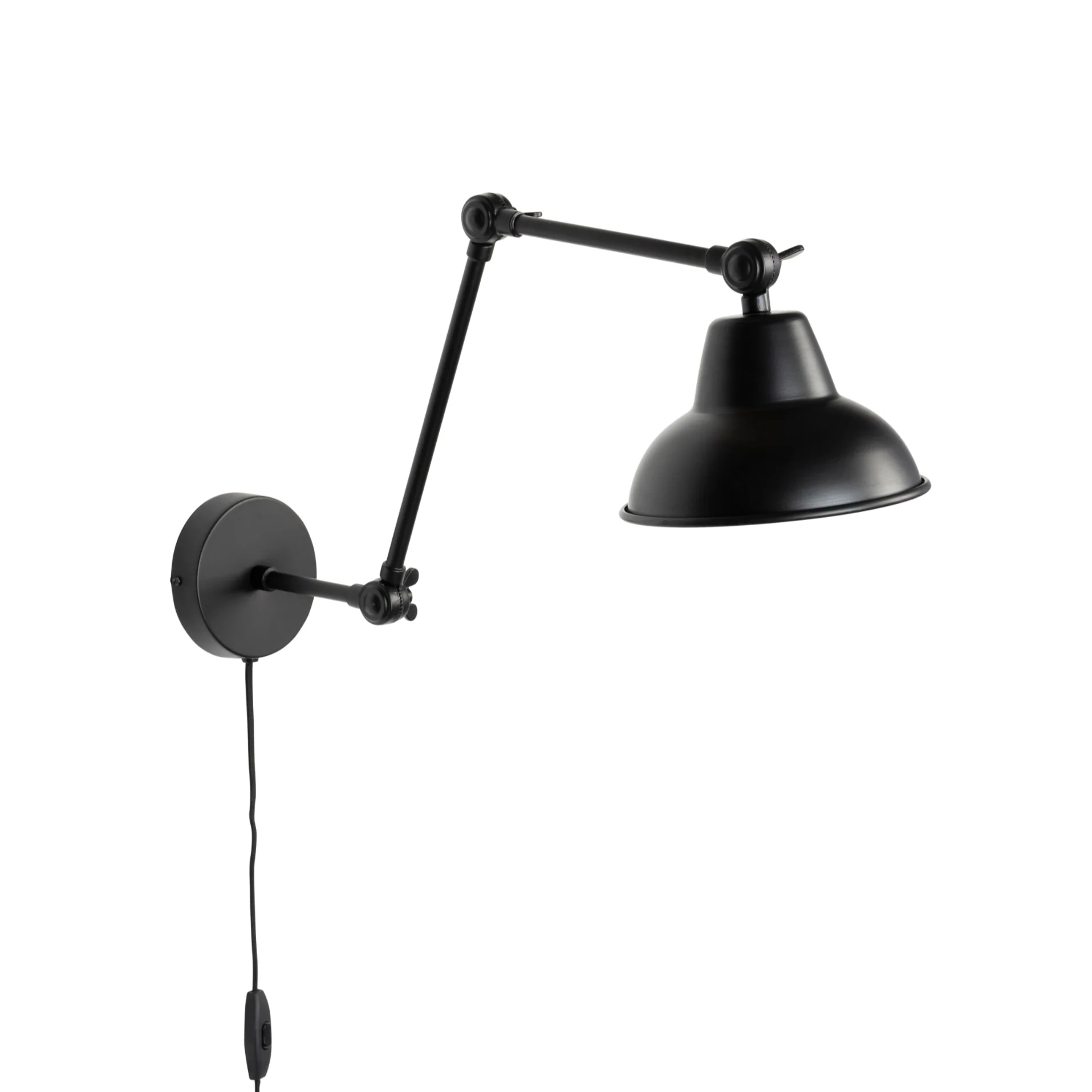Lampa ścienna z wysięgnikiem regulowana XAVI czarny