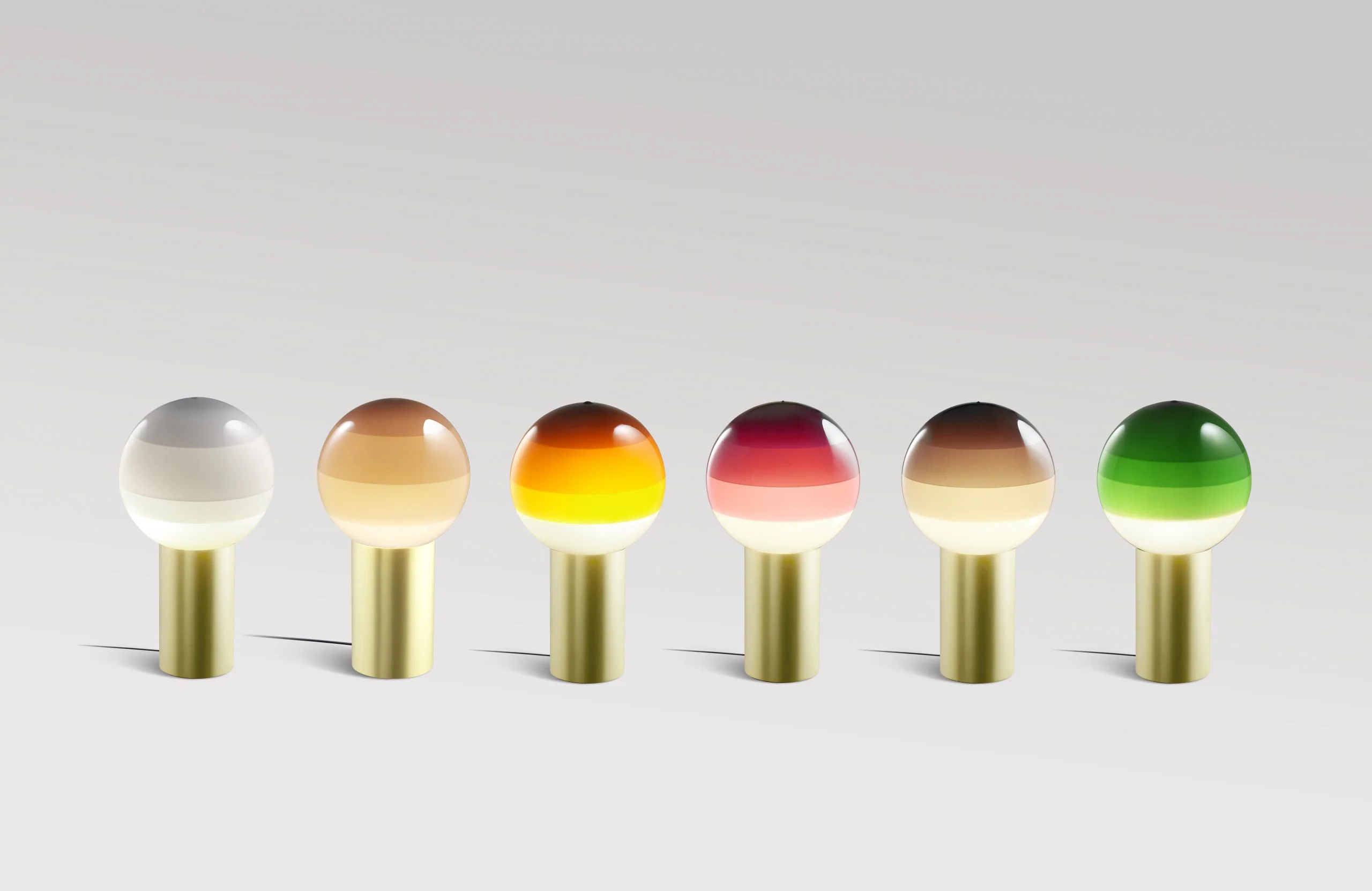 Lampa stołowa DIPPING bursztynowy ze złotą podstawą - Image 10