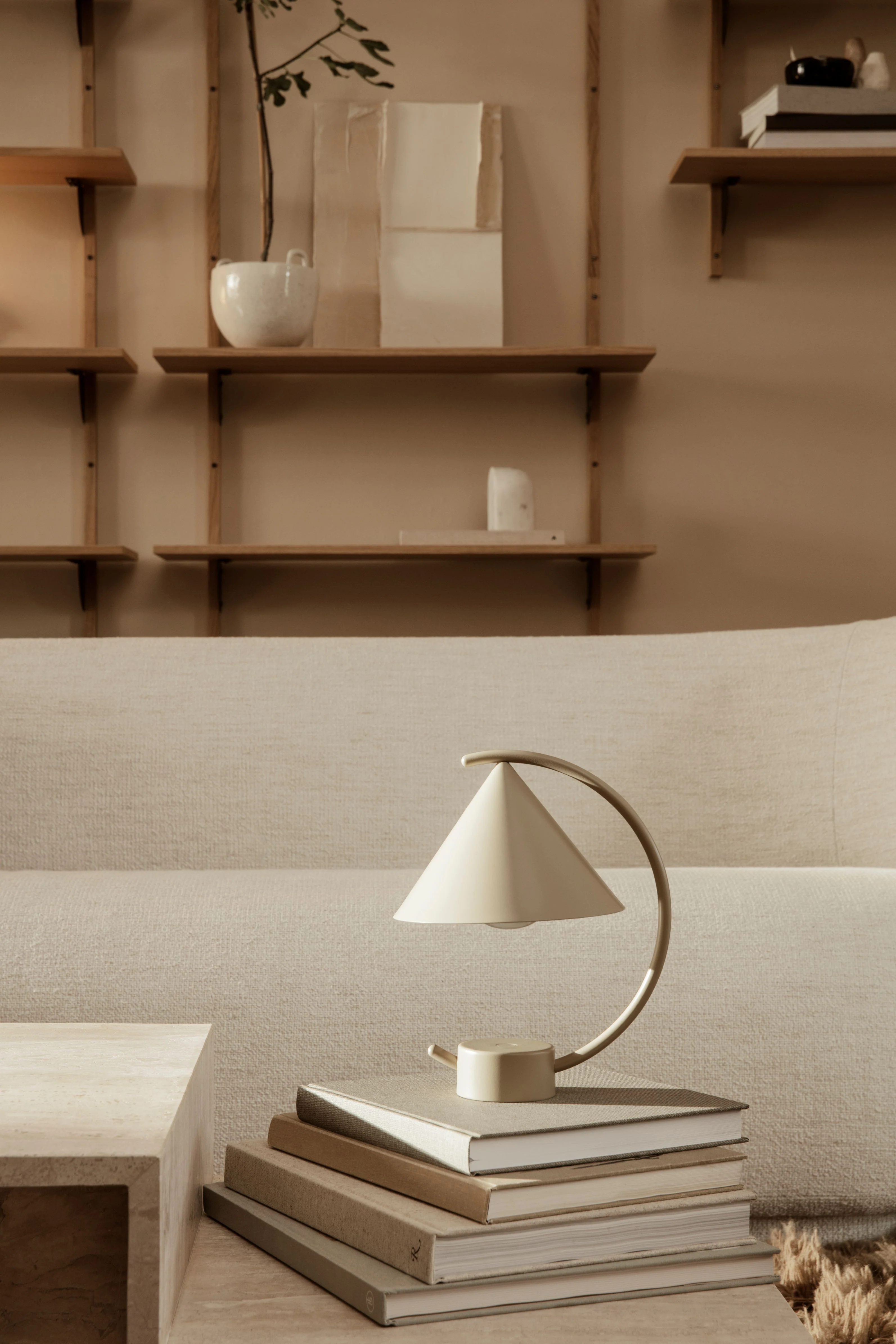 Lampa przenośna MERIDIAN beżowy - Image 3
