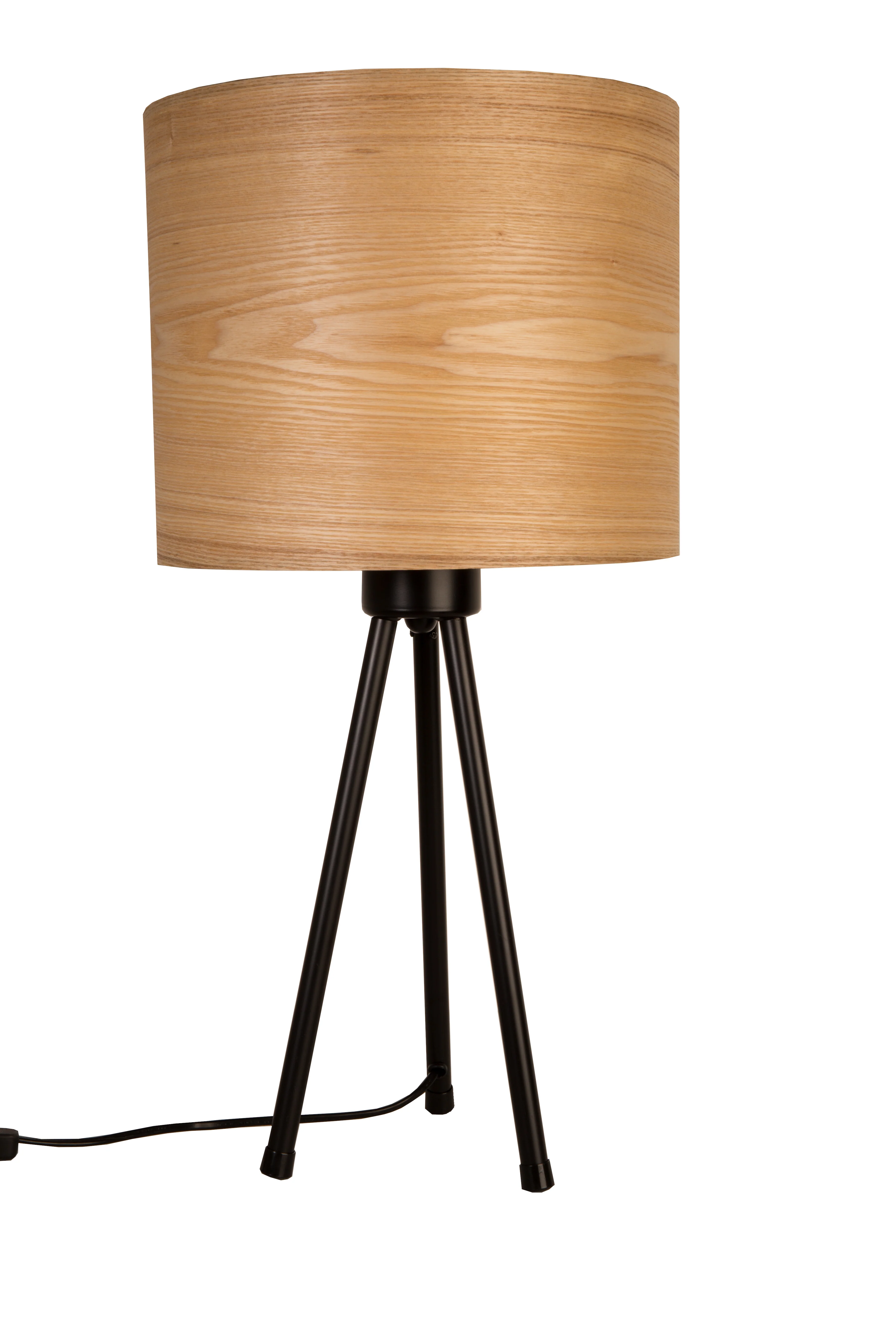 Lampa stołowa WOODLAND fornir jesionowy z czarną podstawą - Image 6
