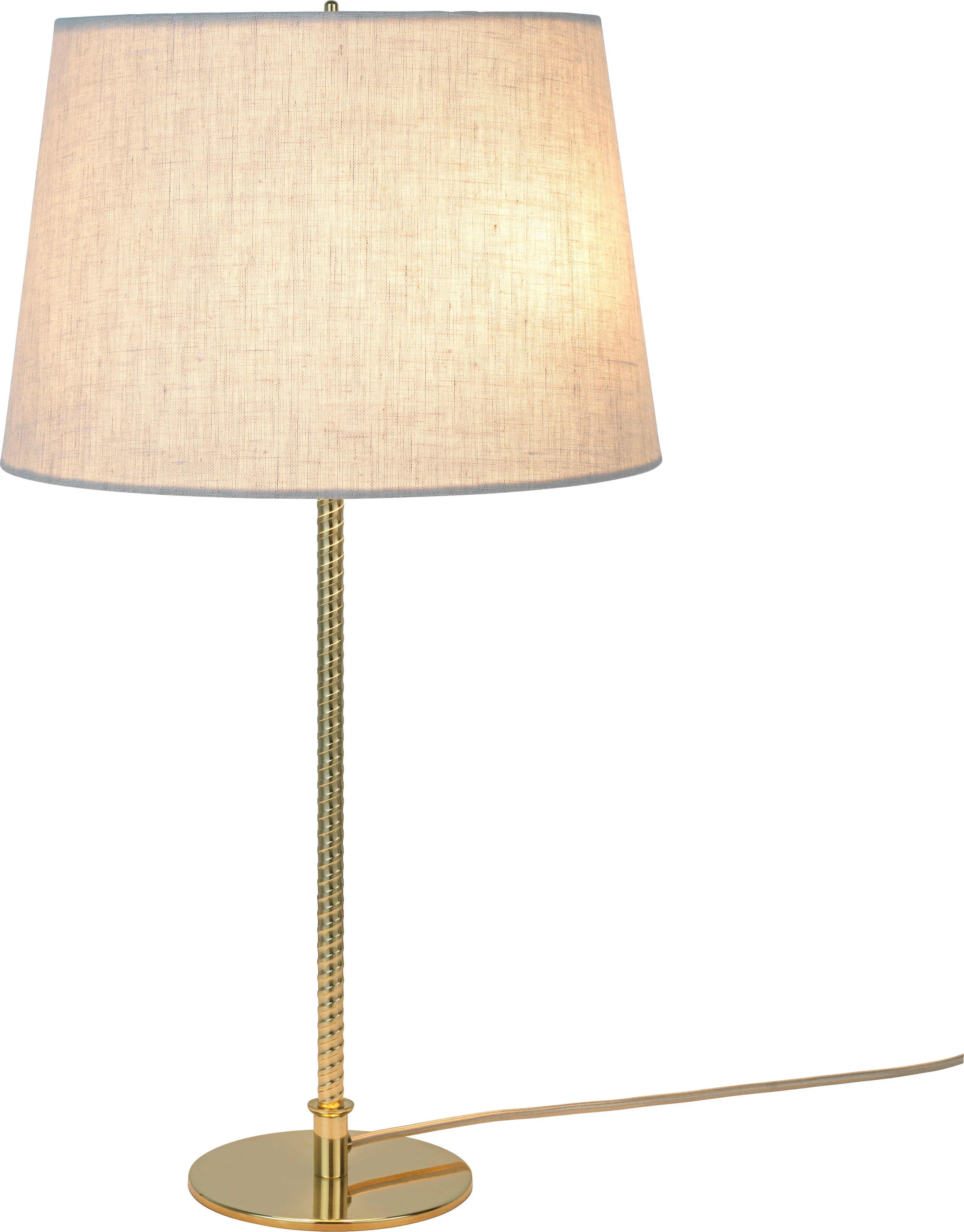 Lampa stołowa 9205 beżowy klosz ze złotą podstawą - Image 3