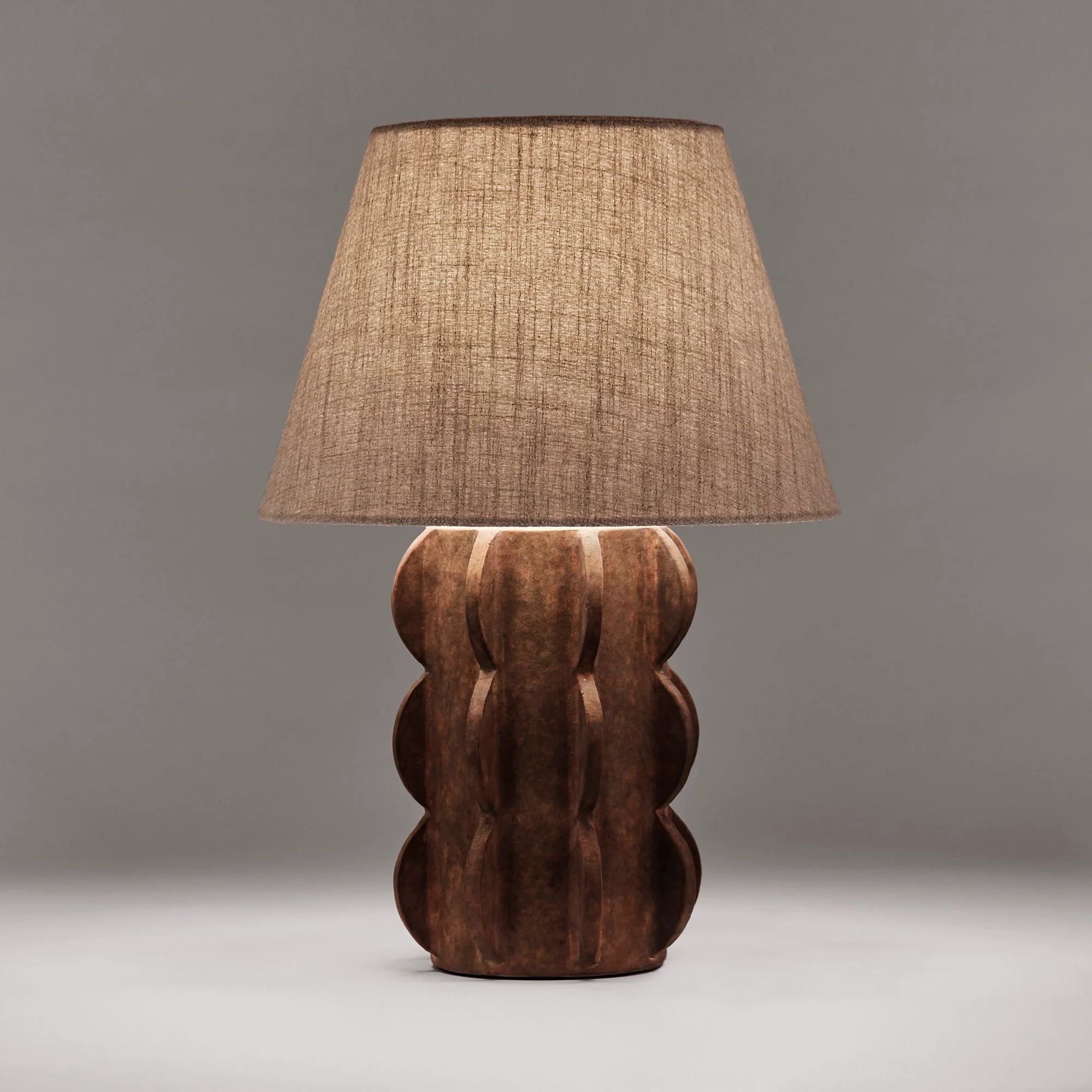 Lampa stołowa ACISSIMO brązowa ceramika - Image 4