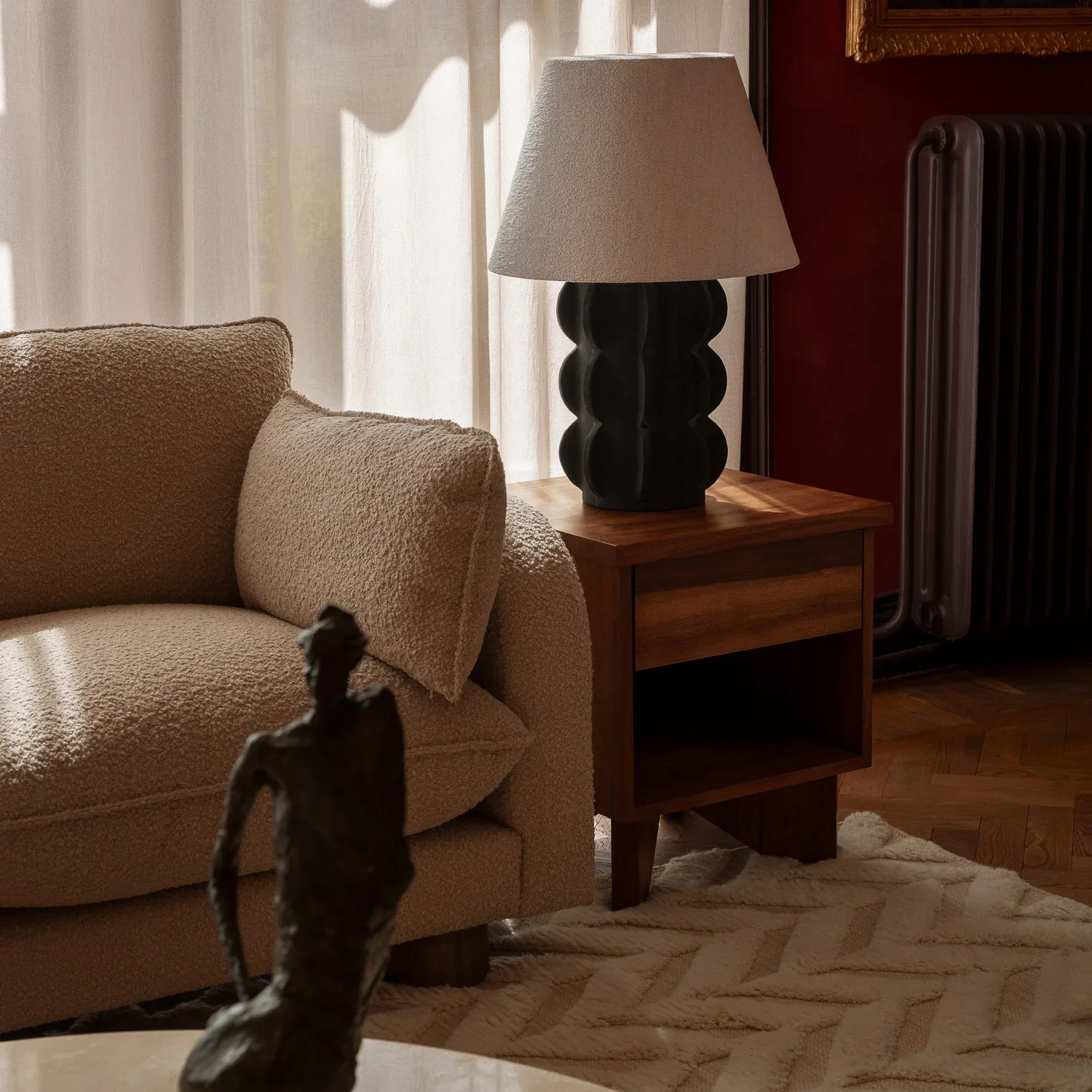 Lampa stołowa ACISSIMO czarna ceramika - Image 2