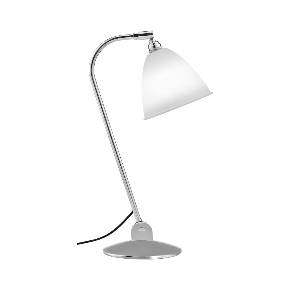 Lampa stołowa BESTLITE BL2 chrom z porcelanowym kloszem
