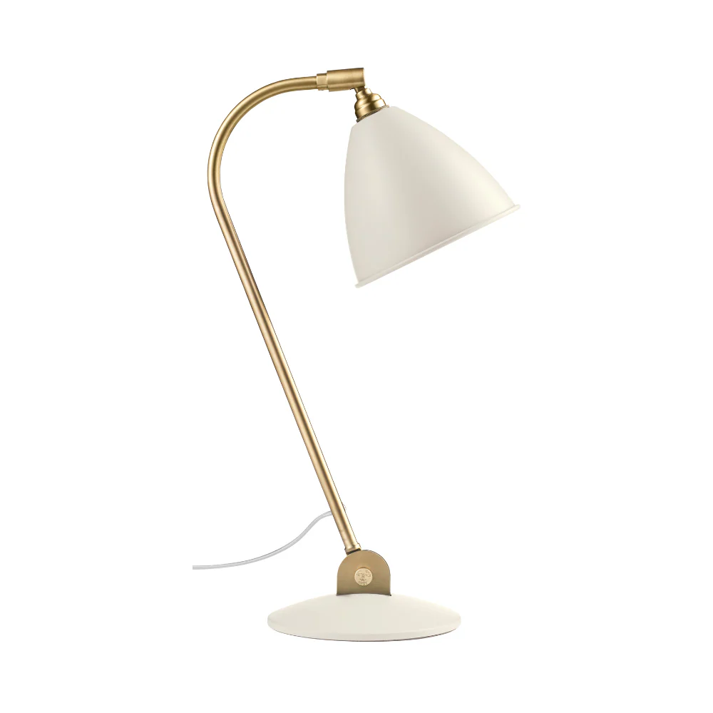 Lampa stołowa BESTLITE BL2 mosiądz z kremowym kloszem