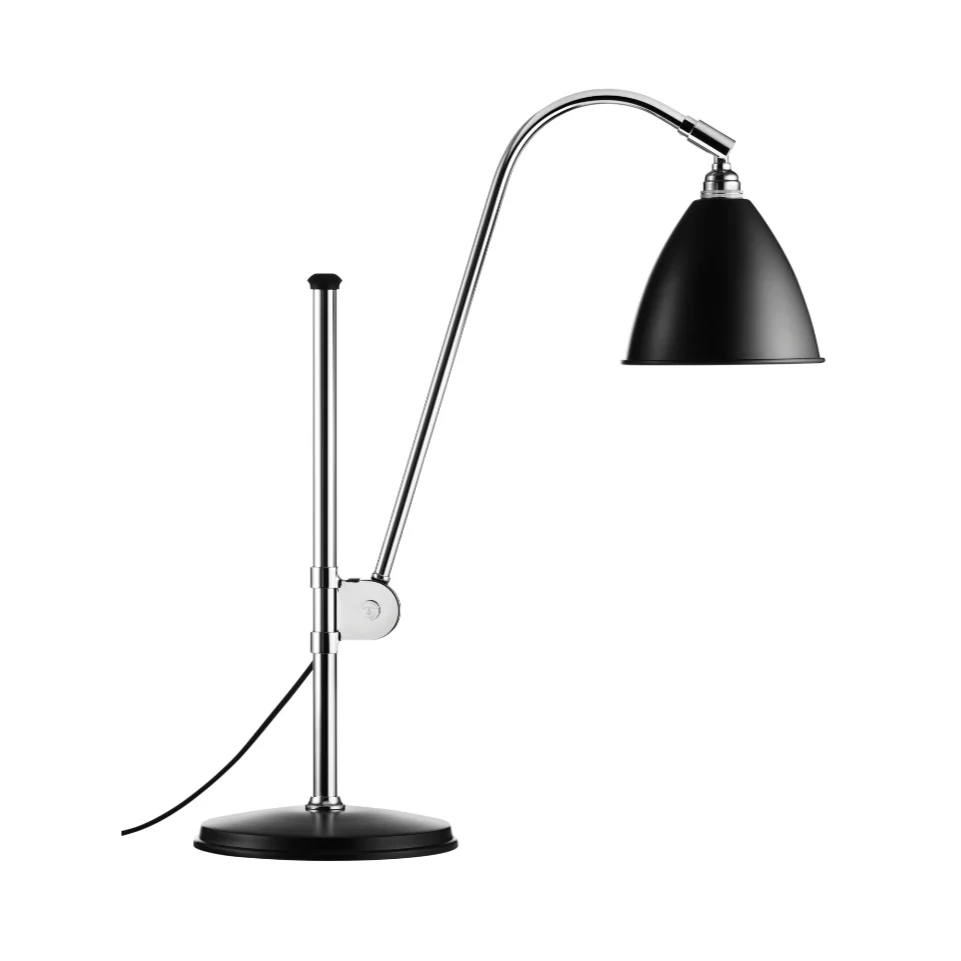 Lampa stołowa BESTLITE BL1 chrom z czarnym kloszem