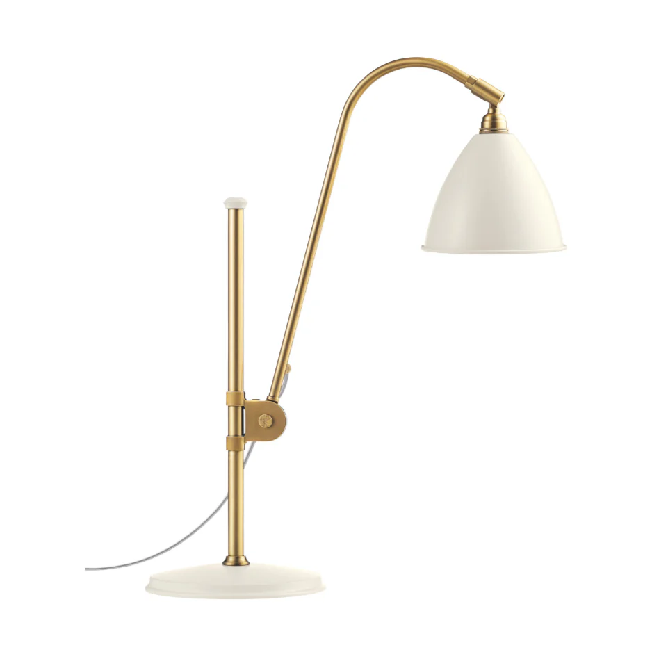 Lampa stołowa BESTLITE BL1 mosiądz z białym kloszem