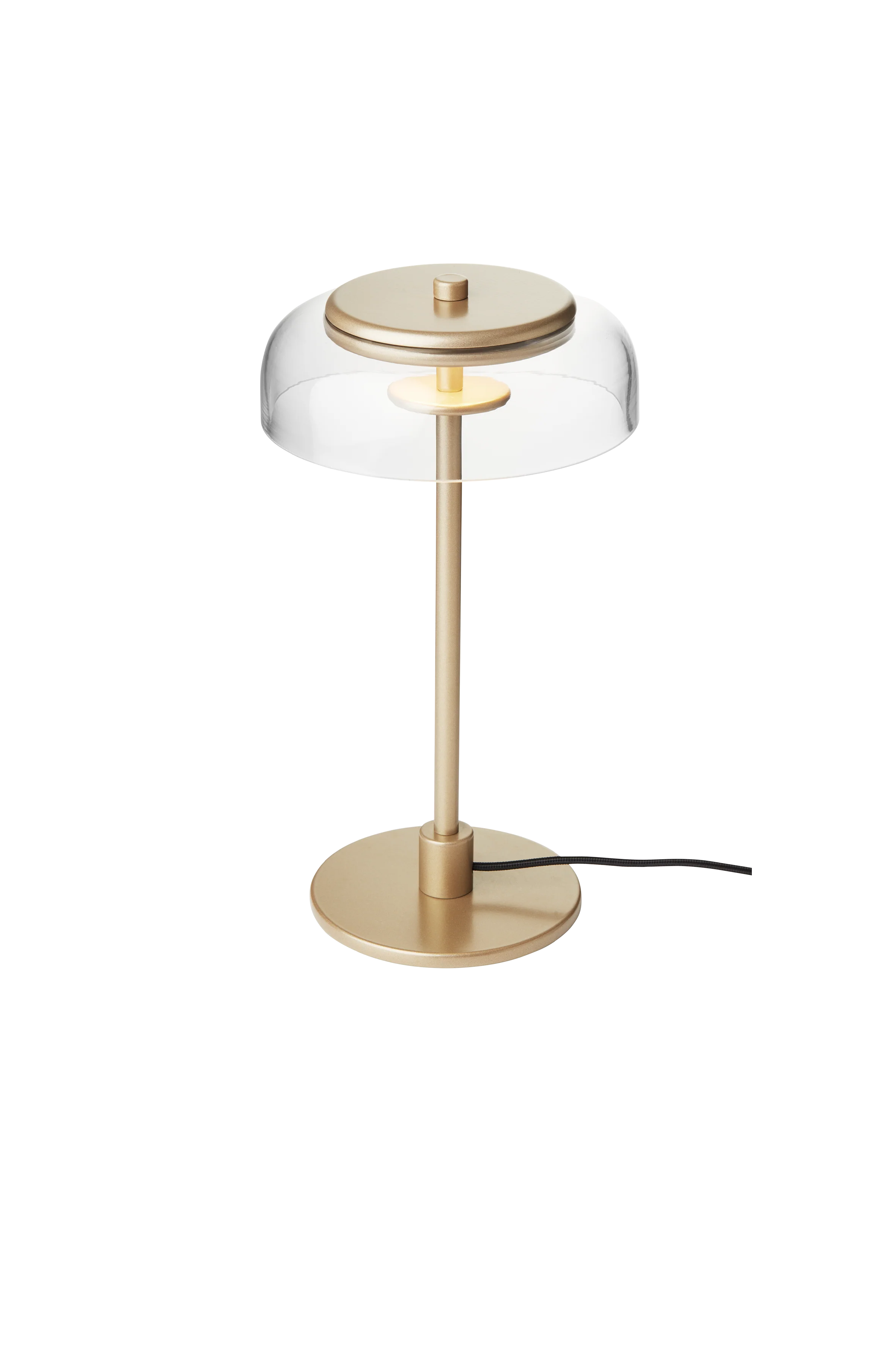 Lampa stołowa BLOSSI złoty z transparentnym szkłem - Image 4