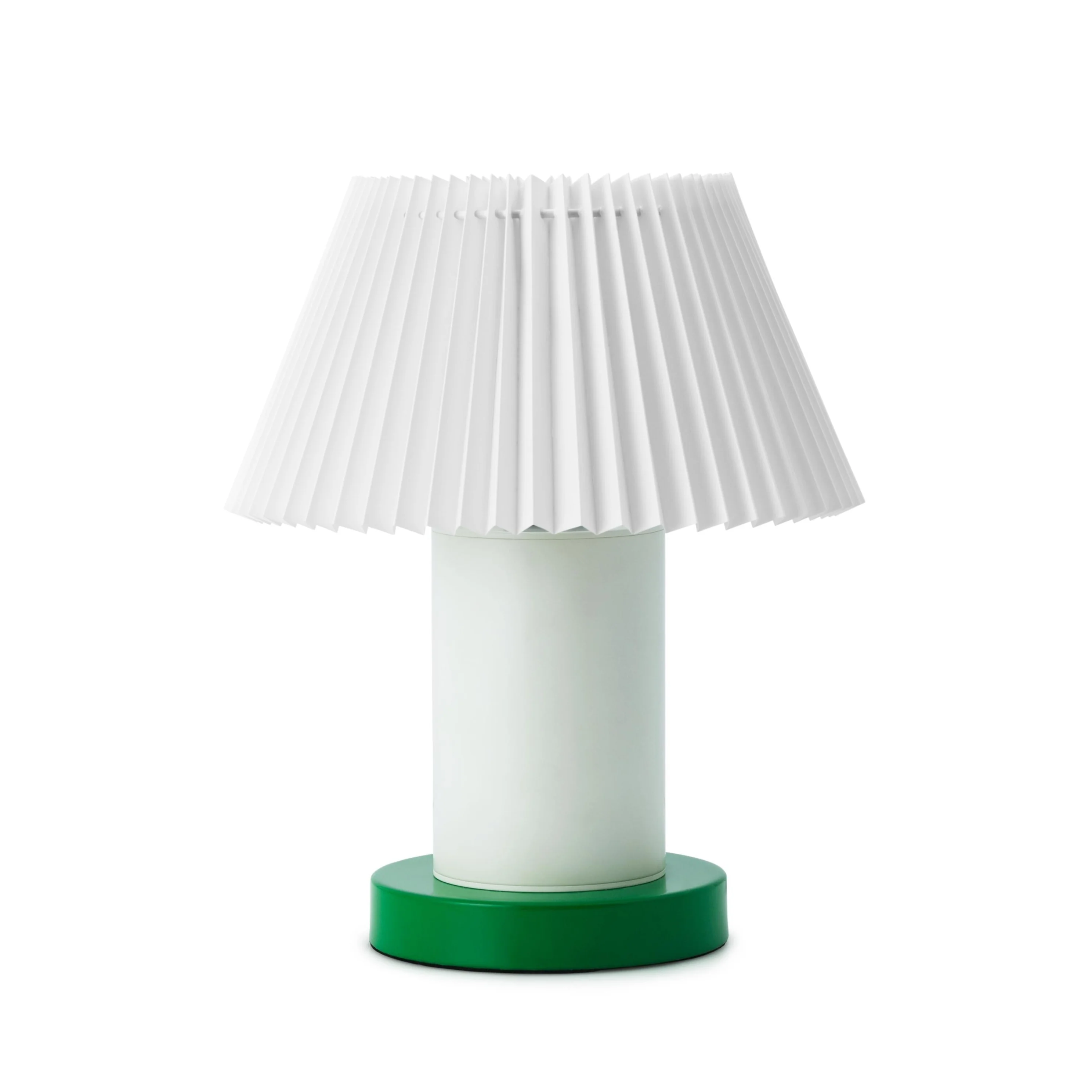 Lampa stołowa CELLU biały z zieloną podstawą
