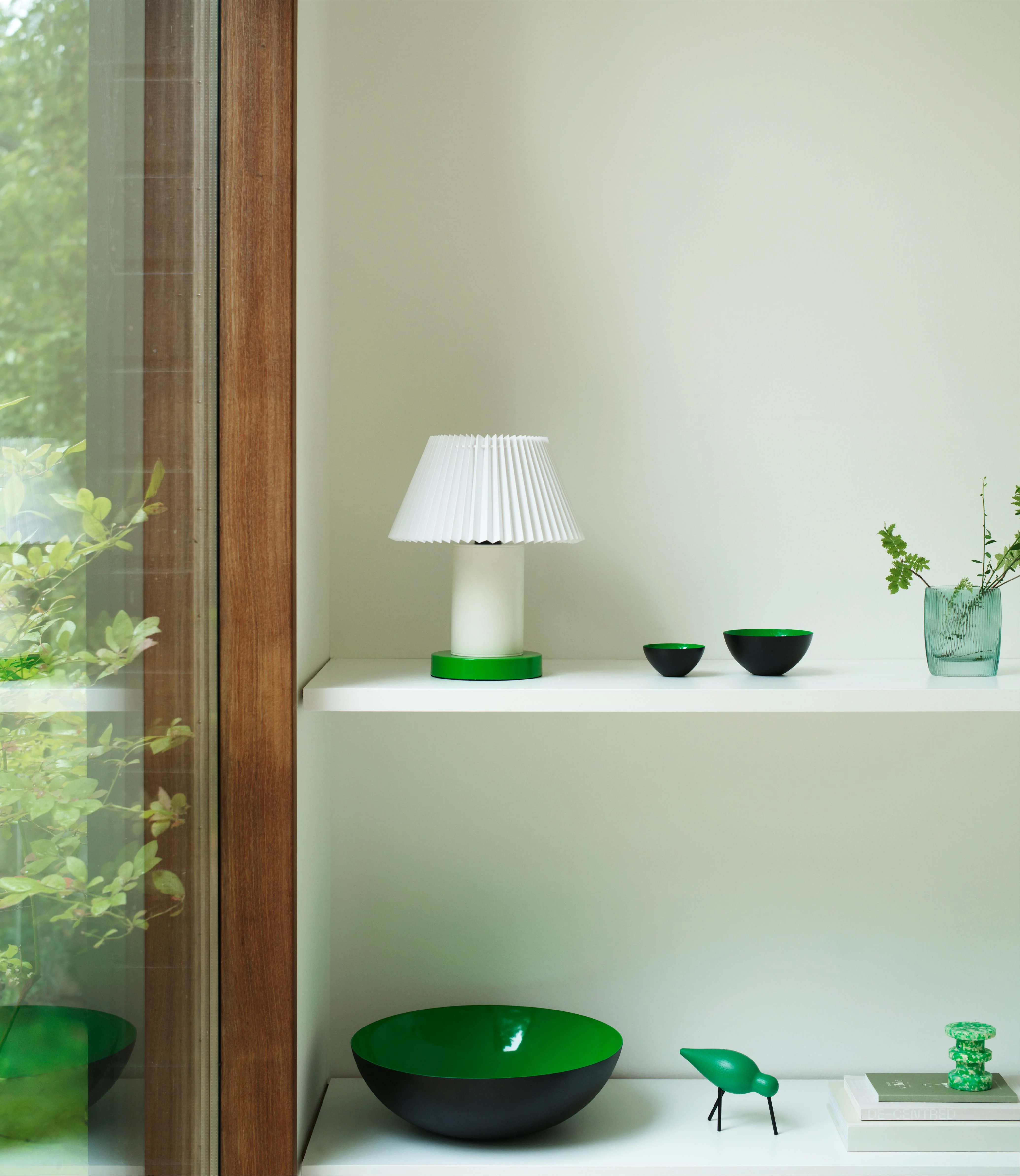 Lampa stołowa CELLU biały z zieloną podstawą - Image 11