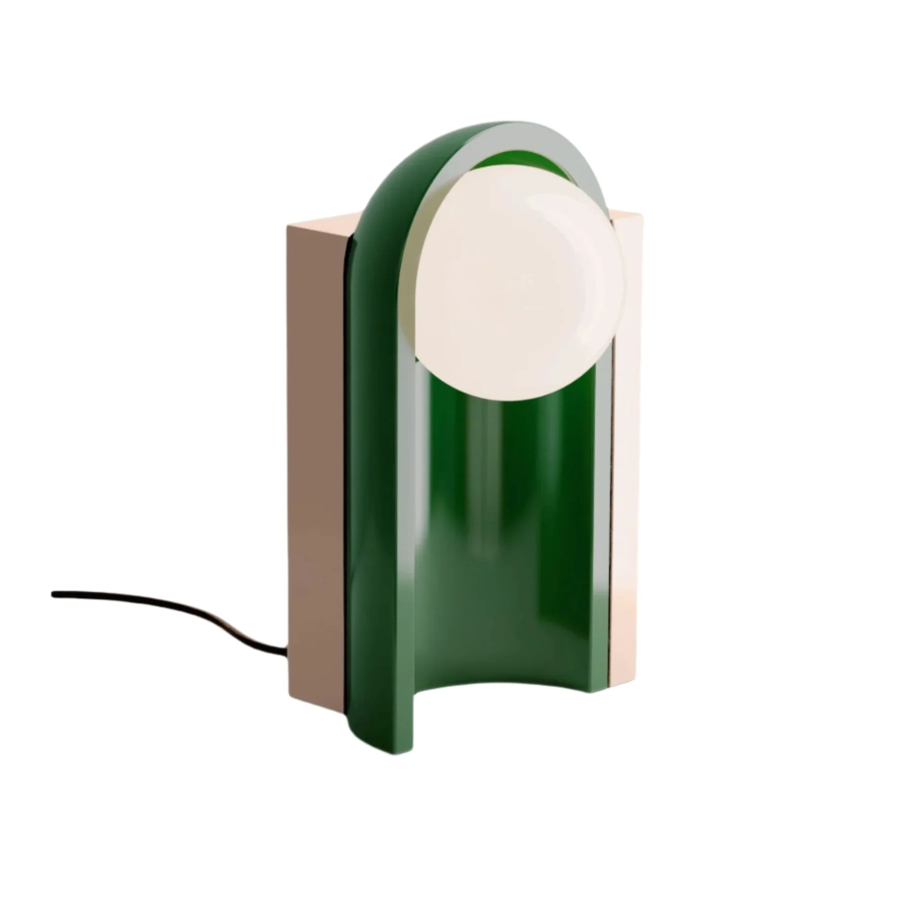 Lampa stołowa ceramiczna CLÉO beżowy z szałwiowym zielonym