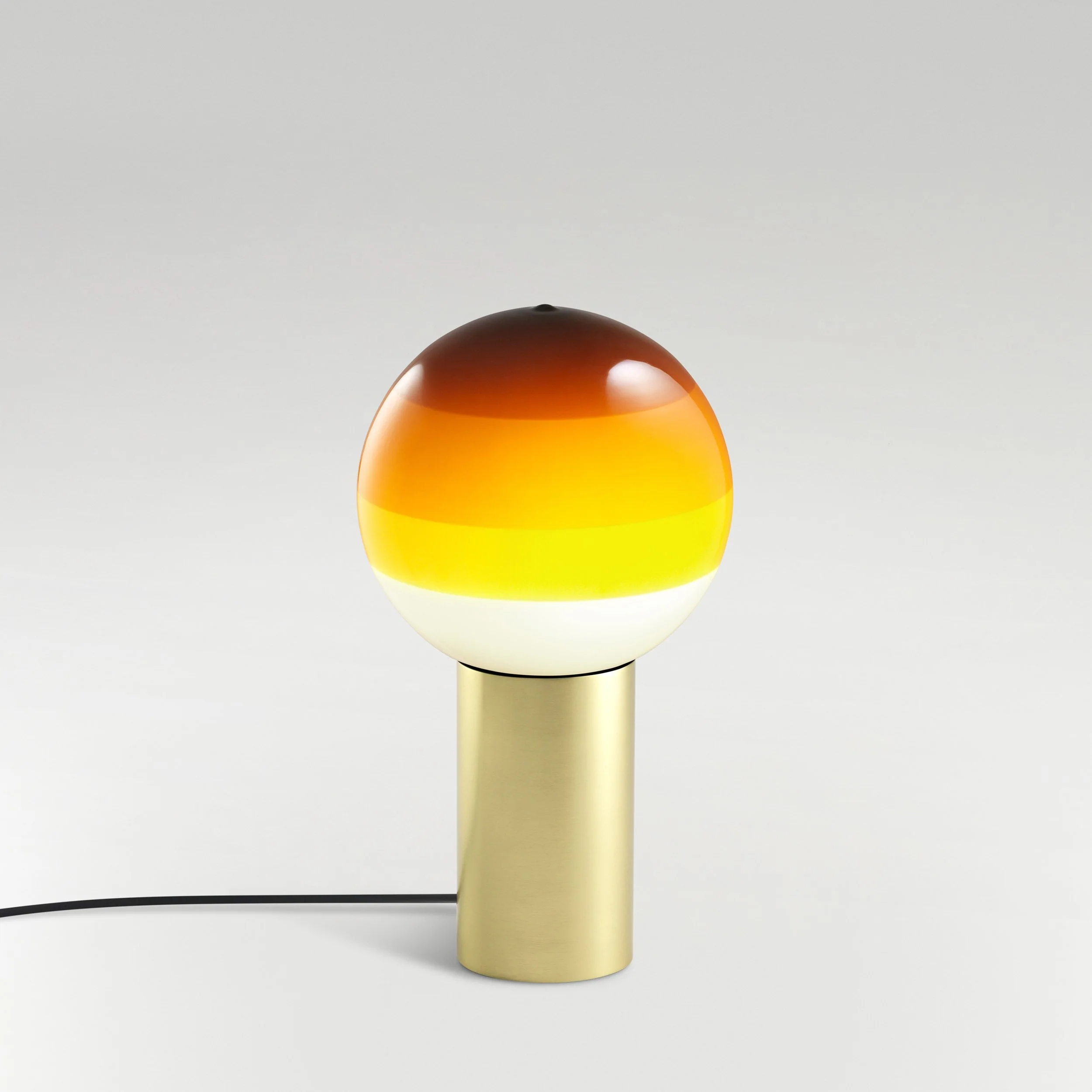 Lampa stołowa DIPPING bursztynowy ze złotą podstawą - Image 3