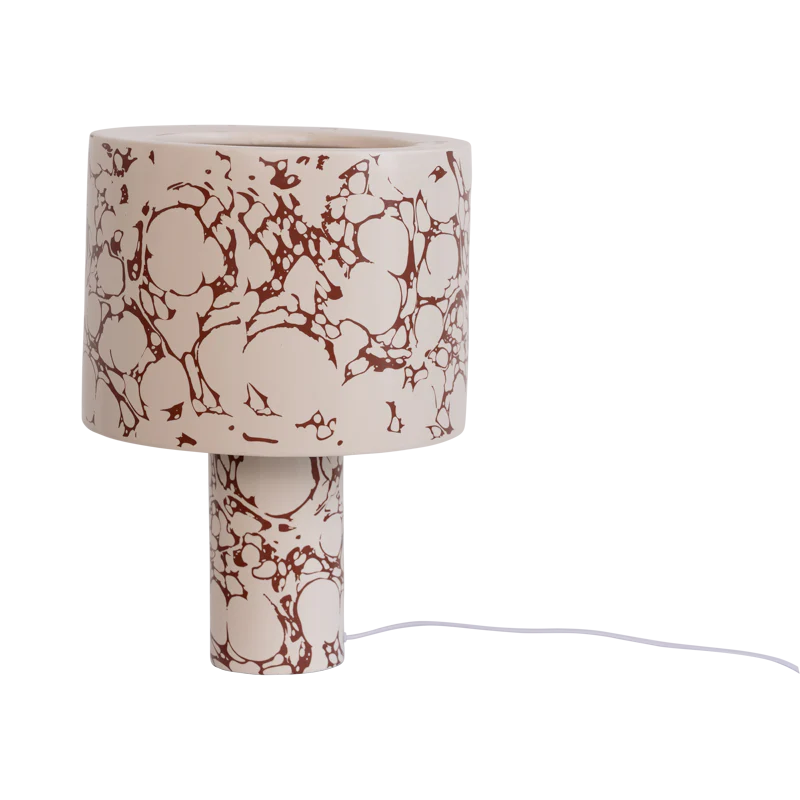 Lampa stołowa FLUIDO kremowo-brązowa ceramika - Image 3