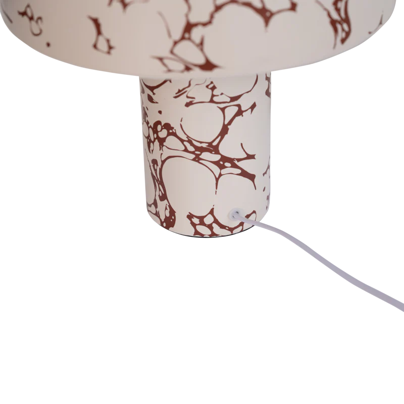 Lampa stołowa FLUIDO kremowo-brązowa ceramika - Image 4