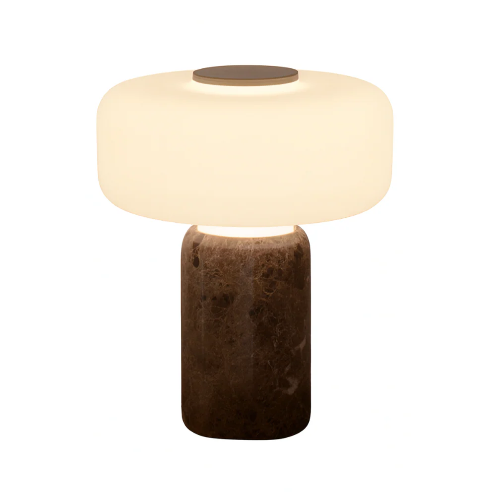 Lampa stołowa FONTE brązowy marmur