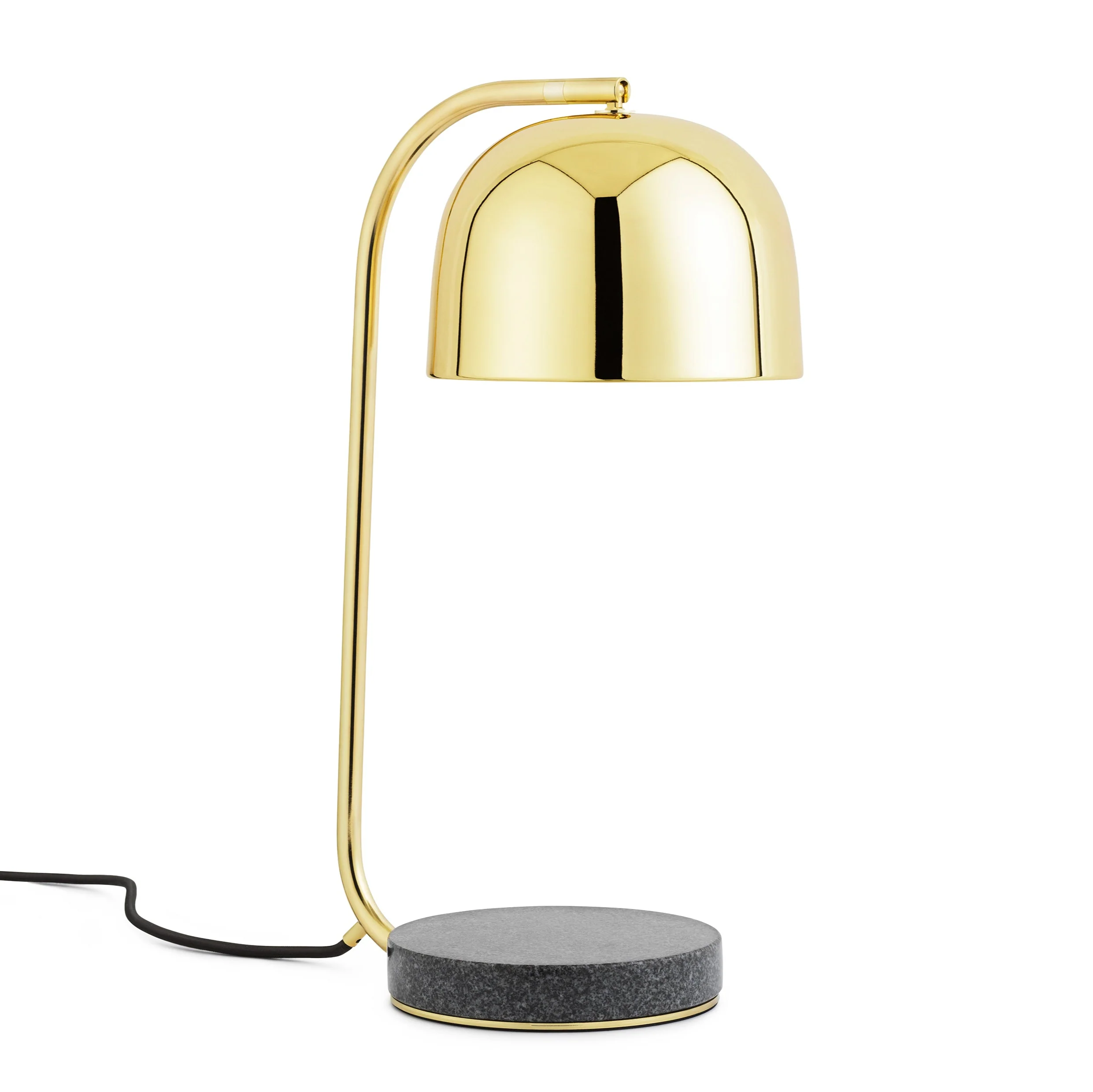 Lampa stołowa GRANT złoty z czarnym granitem