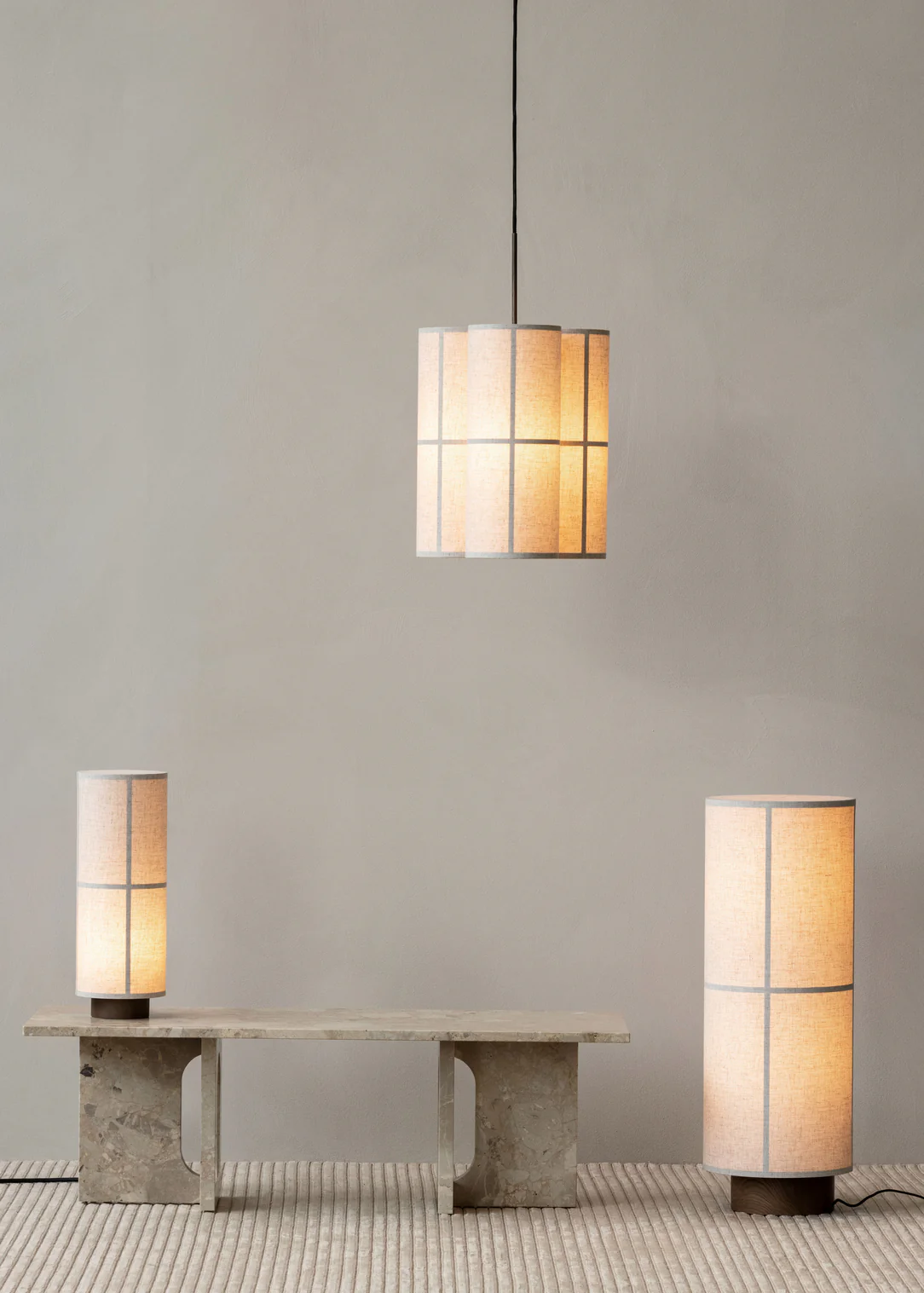 Lampa stołowa HASHIRA len z jesionową podstawą - Image 4