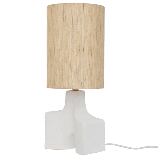 Lampa stołowa HIKARI ceramiczna podstawa z piaskowym abażurem - Image 3