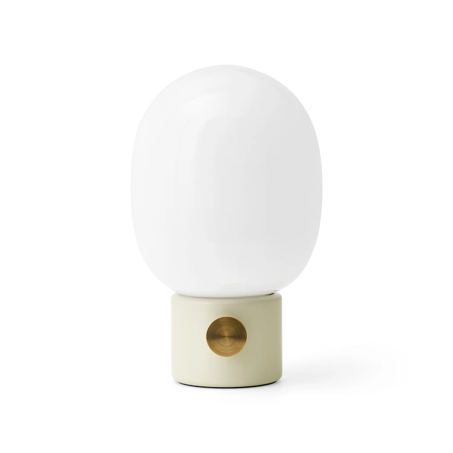 Lampa stołowa JWDA dmuchane szkło z kremową podstawą