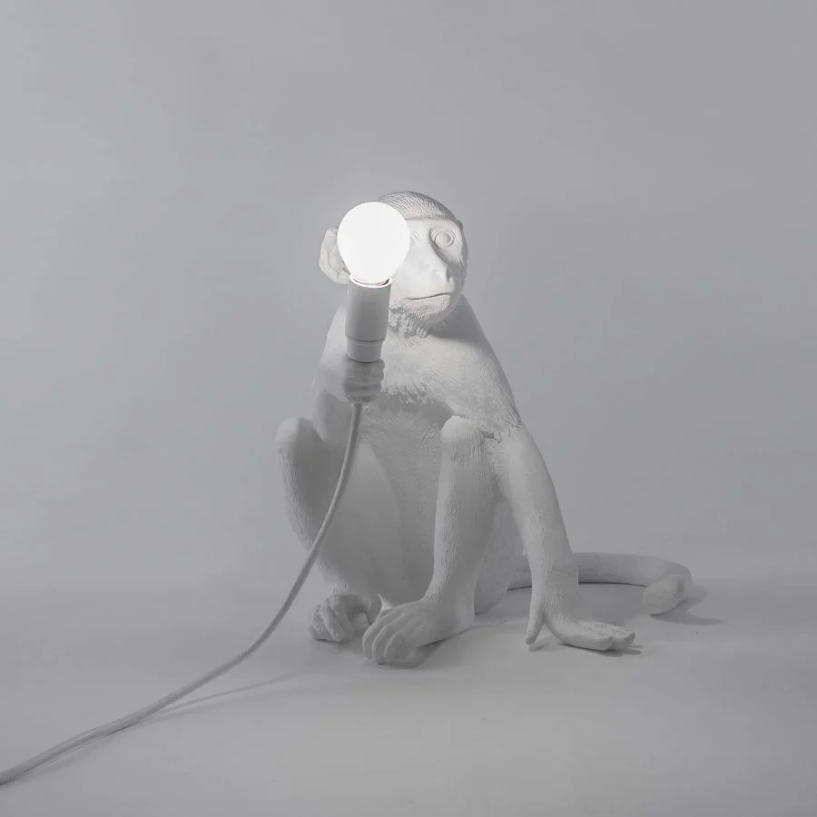 Lampa stołowa MONKEY SITTING biały - Image 2