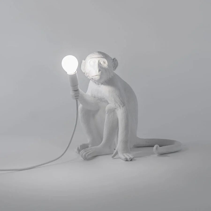 Lampa stołowa MONKEY SITTING biały - Image 4