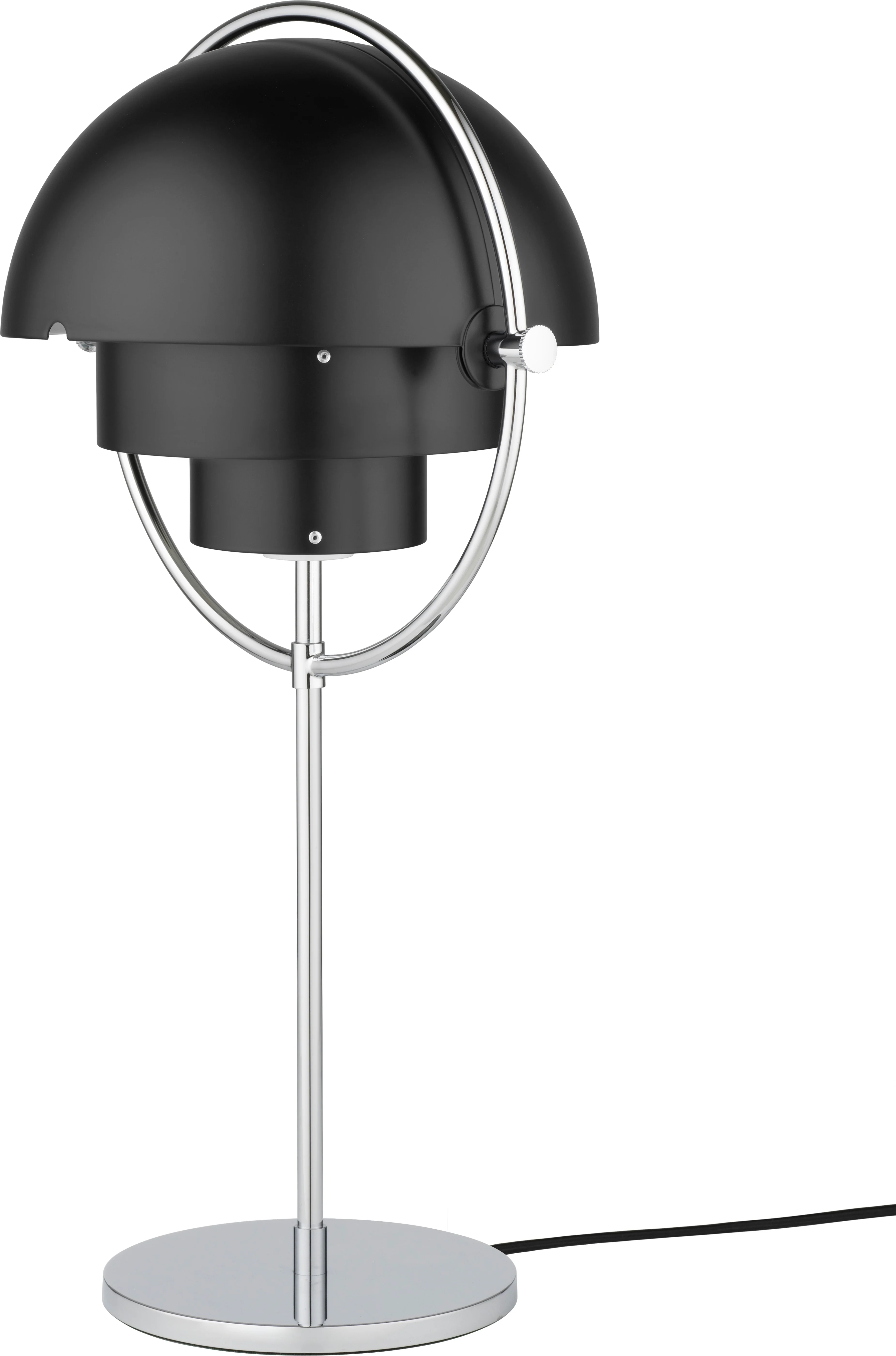 Lampa stołowa MULTI-LITE czarny z chromowaną podstawą - Image 3