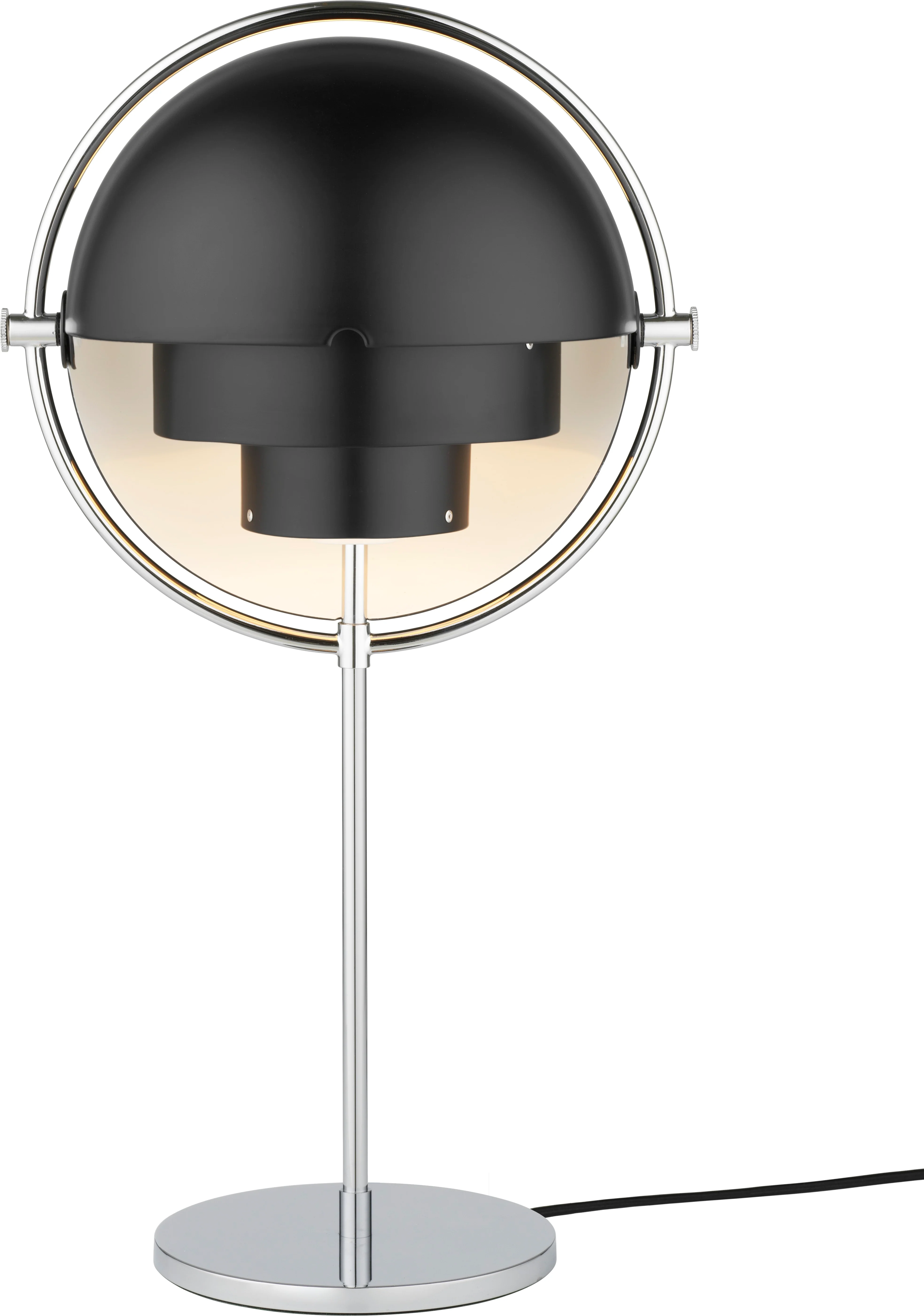 Lampa stołowa MULTI-LITE czarny z chromowaną podstawą - Image 4