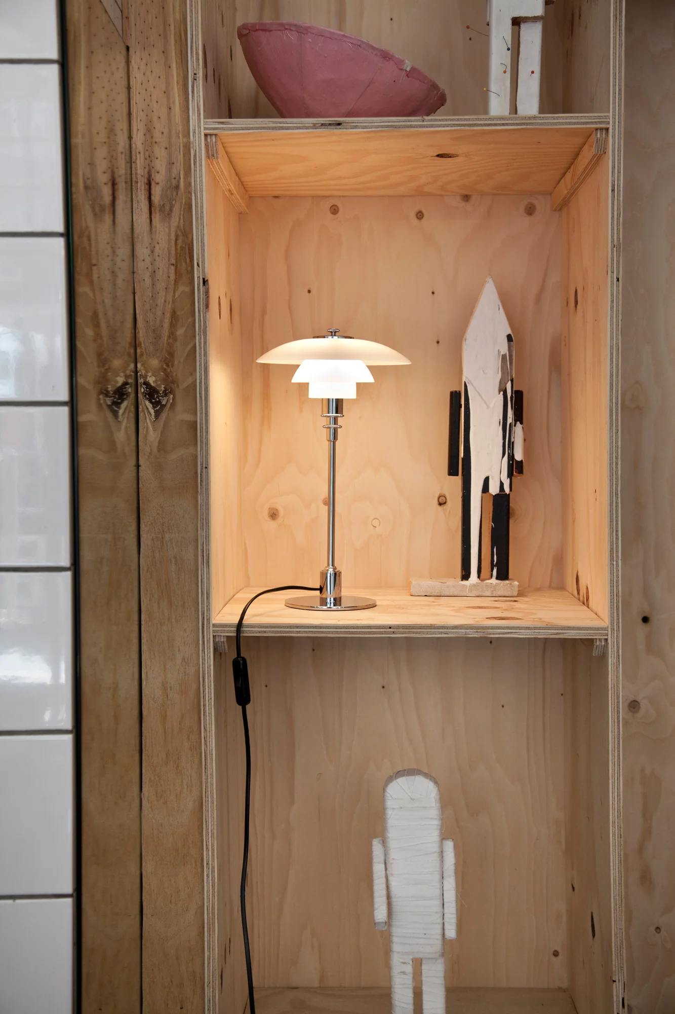 Lampa stołowa PH 2/1 biały z chromowaną podstawą - Image 3