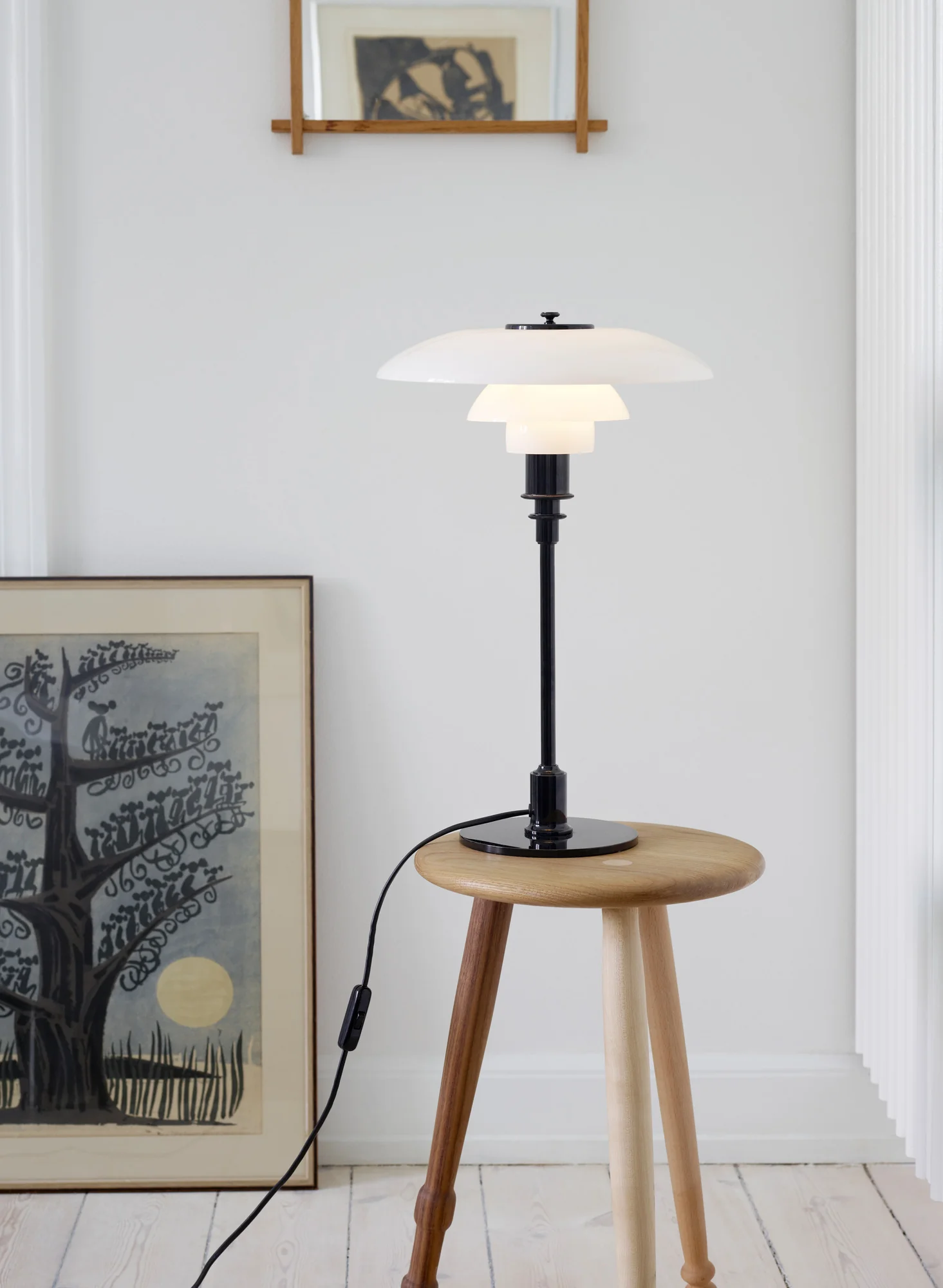 Lampa stołowa PH 3/2 biały z czarną podstawą - Image 5