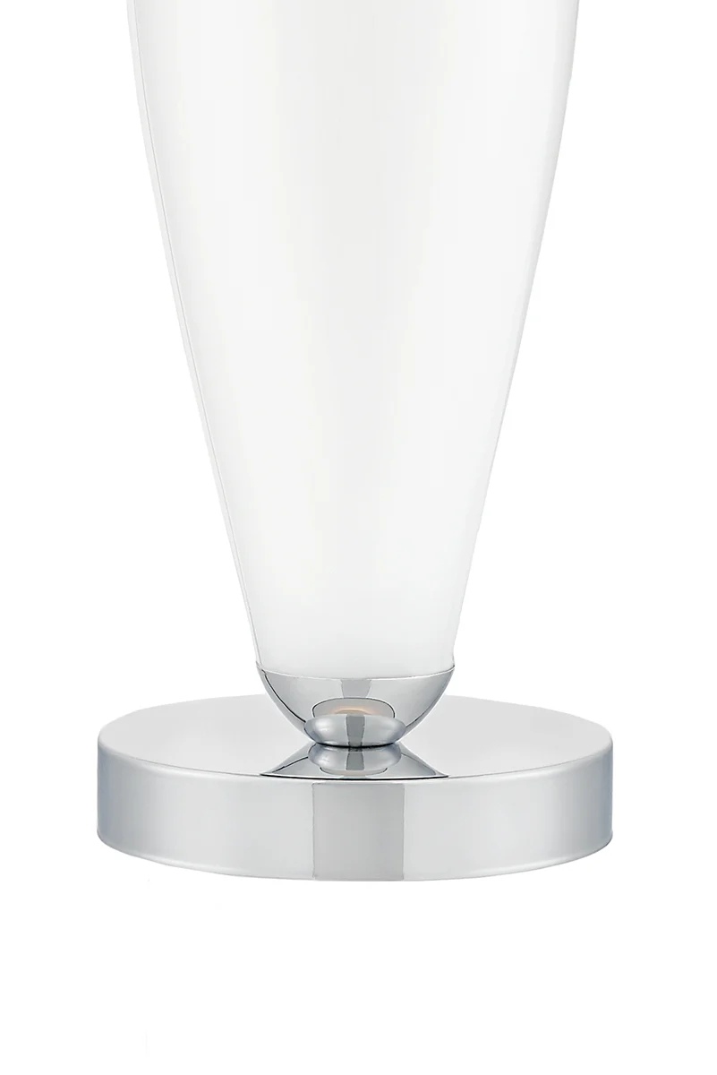 Lampa stołowa REA biały z mleczną podstawą i srebrny wykończeniem - Image 4