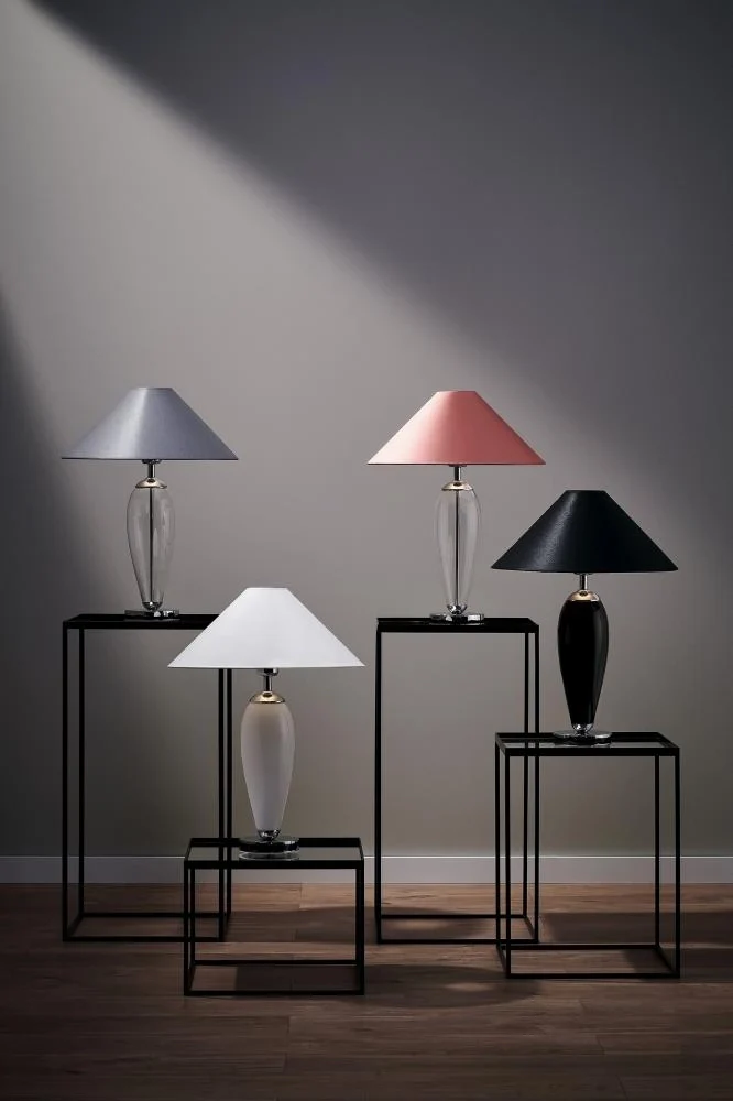 Lampa stołowa REA czarny z czarną podstawą i srebrny wykończeniem - Image 2
