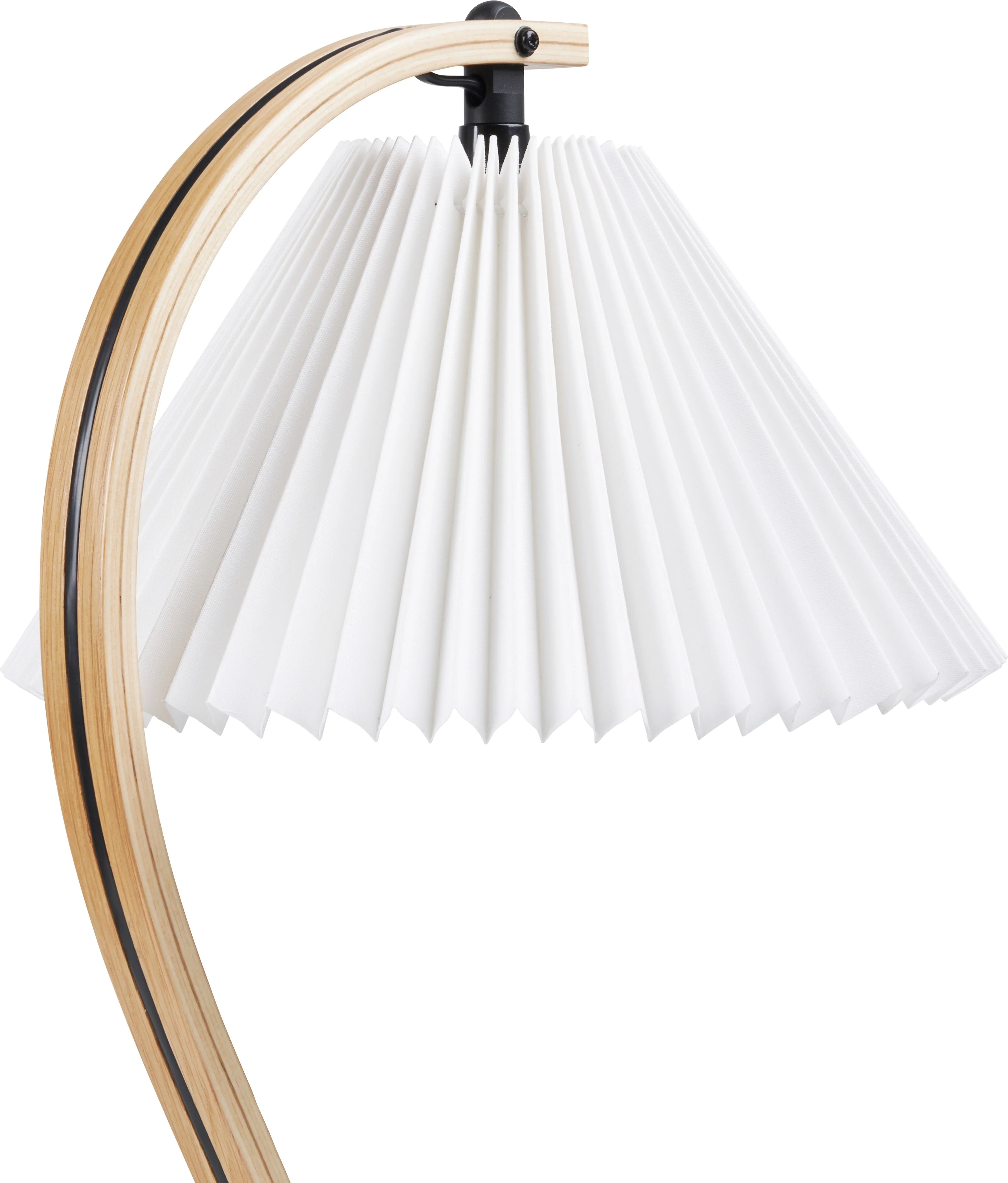 Lampa stołowa TIMBERLINE drewno dębowe z białym kloszem - Image 3