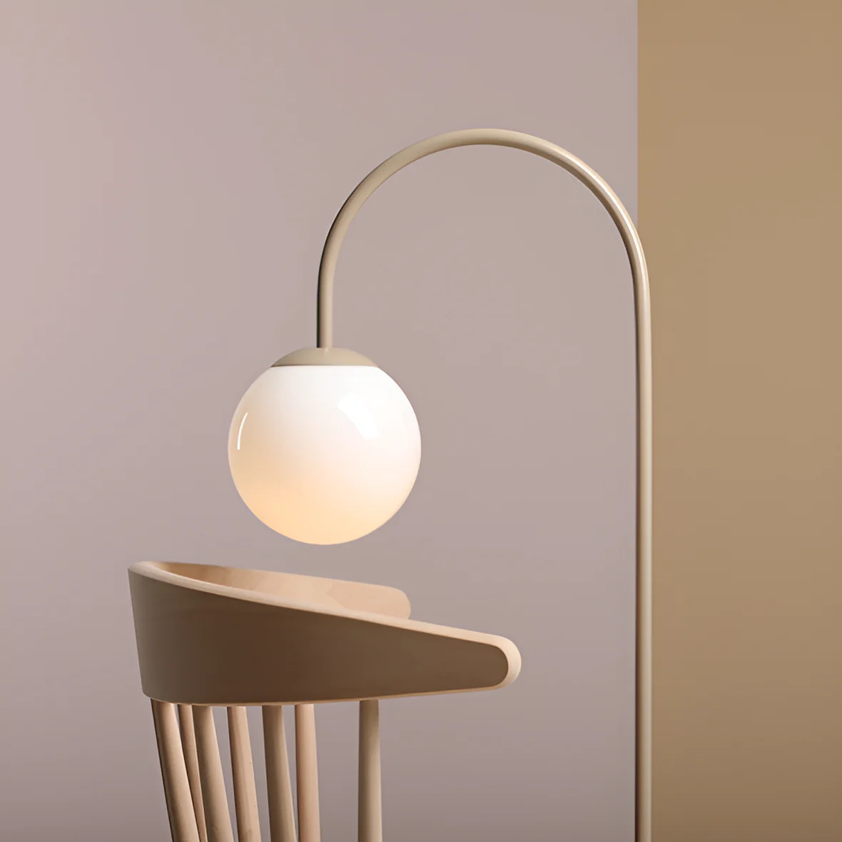 Lampa stołowa UNA beżowy - Image 6